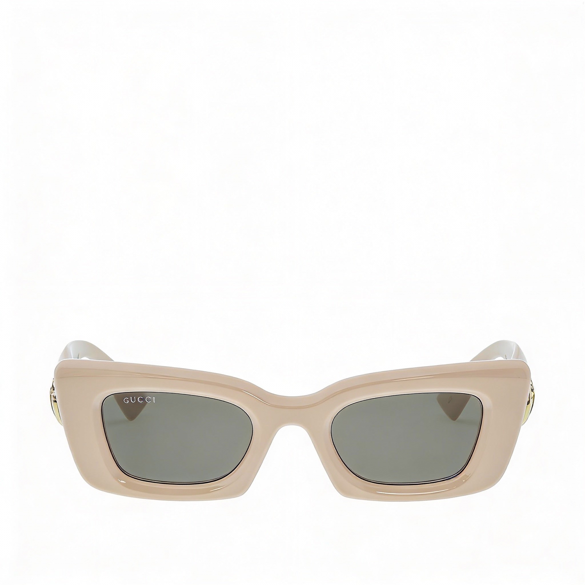 Gucci Modern Women's Black Acetate Rectangular Cat-Eye Non-Polarized Brown Lens Sunglasses 49mm, Photo 2