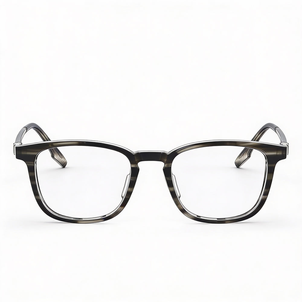 ELASTA E 8002 Men's Grey Plastic Frame Eyewear with 50mm Lens Width, 19mm Bridge, 145mm Temple Length