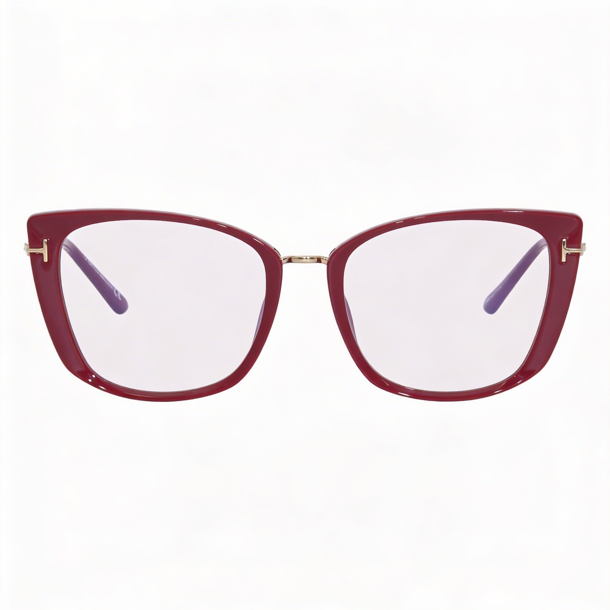 Gafas de sol Tom Ford FT5816-B para mujer, de plástico, con montura de ojo de gato y bloqueo de luz azul, color fucsia brillante, oro rosa, 53 mm, Photo 2