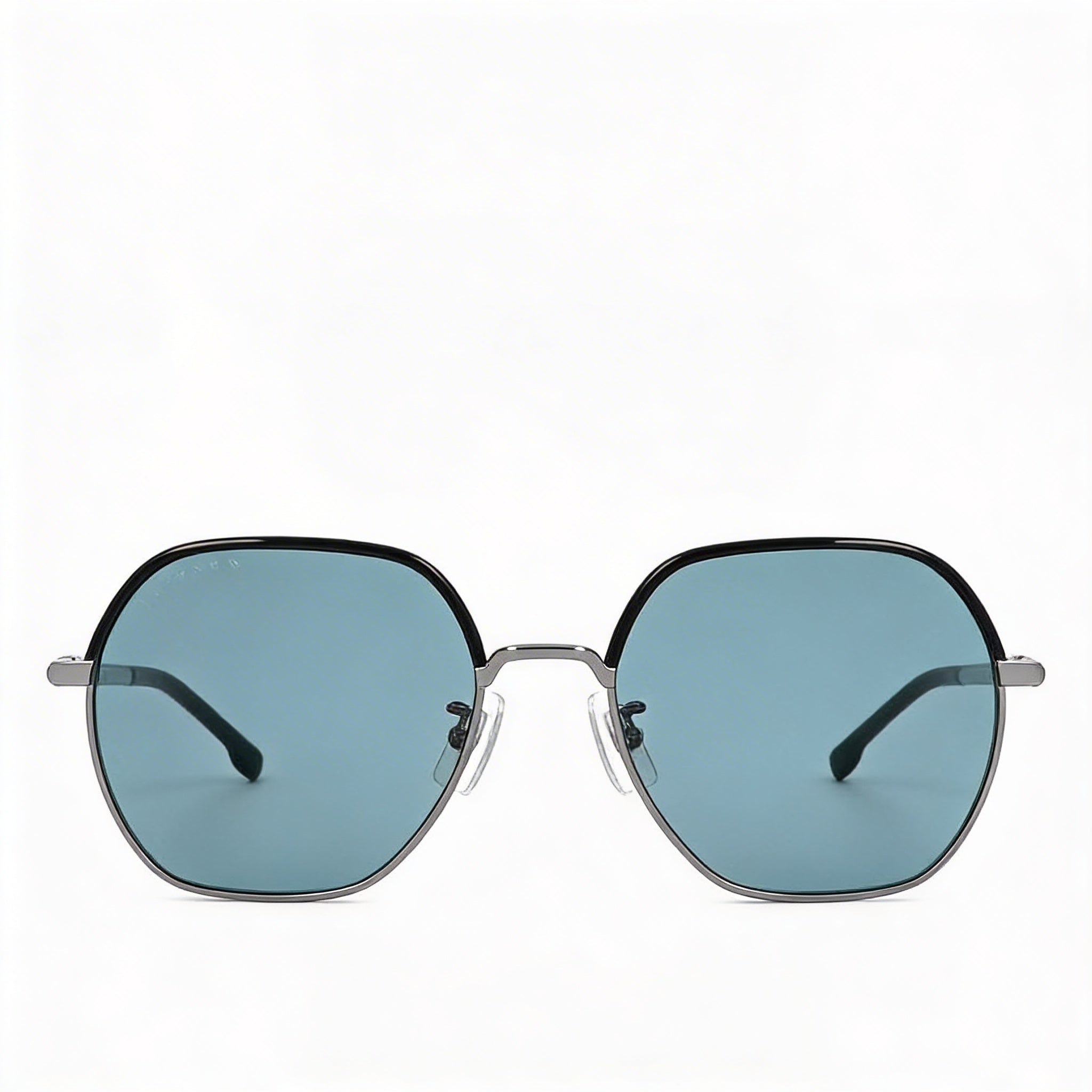 Hugo Boss Boss 1107/F/S Men's Asian Fit Dark Ruthenium Black Green Lens Non-Polarized UV Protection Sunglasses 56mm, Photo 2