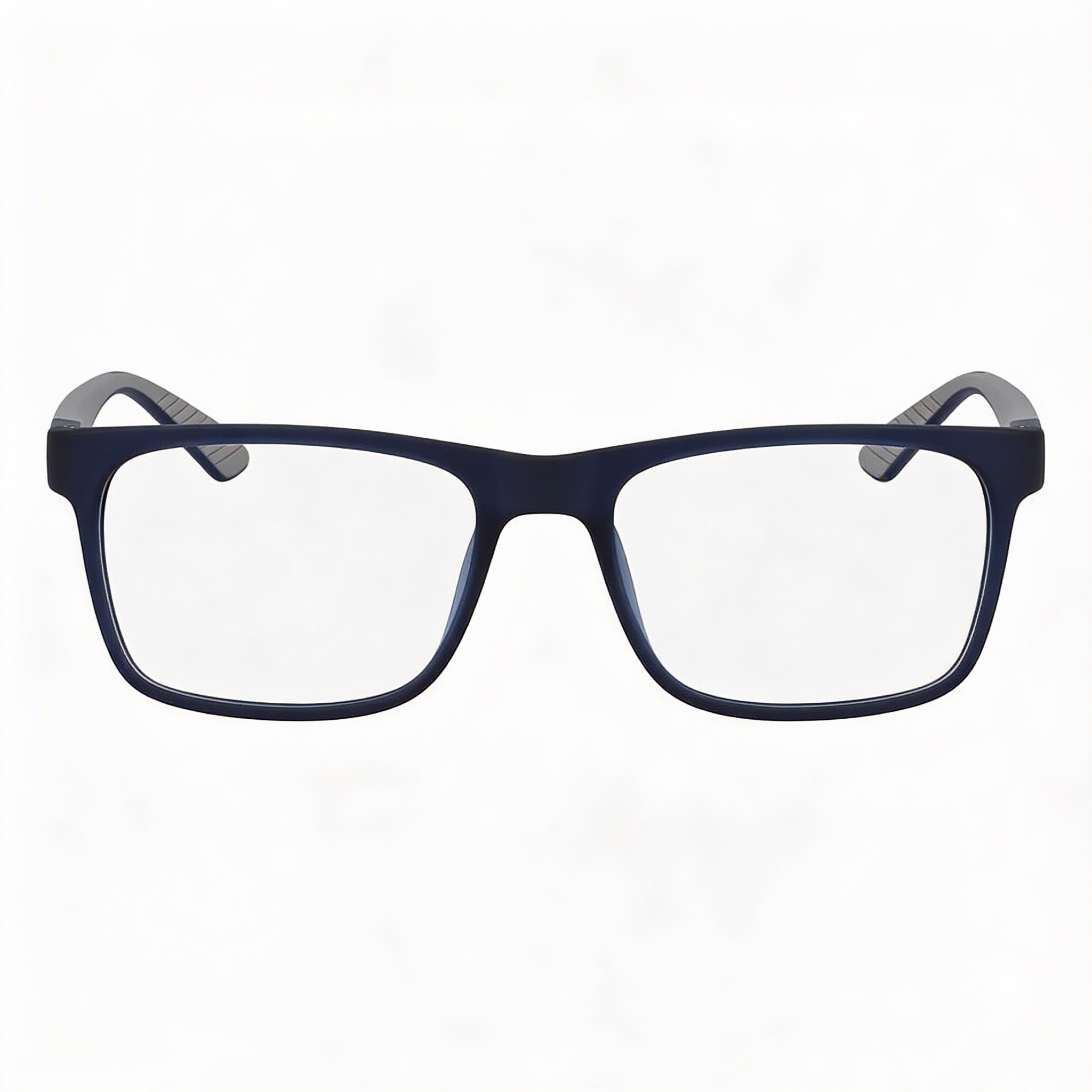 Calvin Klein UNPOLARIZED Men's Square Plastic Frame Non- Eyeglasses, Matte Crystal Navy, 52mm, Photo 2