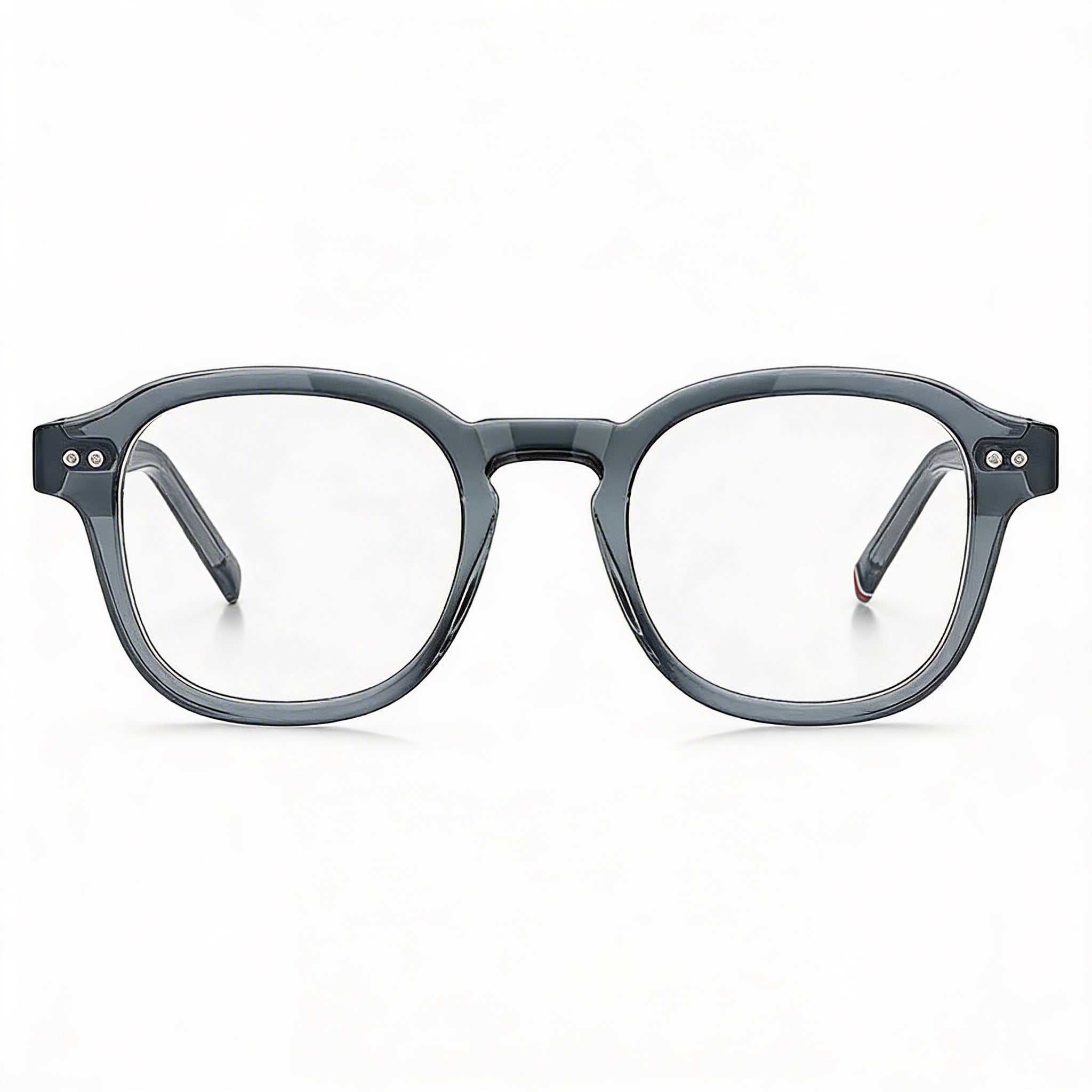 Tommy Hilfiger Modern Men's Eyewear with ECO ACETATE Grey Frame and Polycarbonate Non-Polarised Grey Lenses 48mm, Photo 2