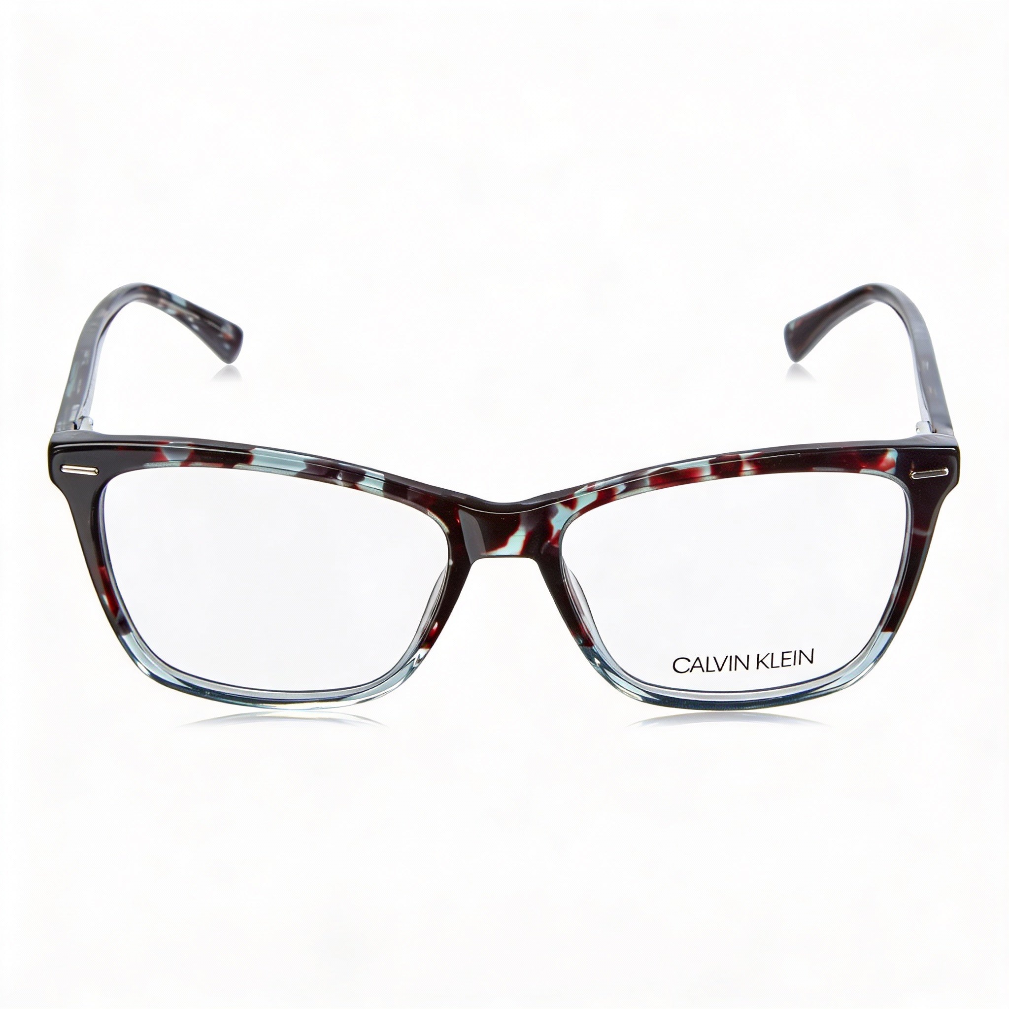Calvin Klein Ck21501 Unisex Full Rim Cat Eye Plastic Eyeglasses Havana Transparent Blue 54mm, Photo 1