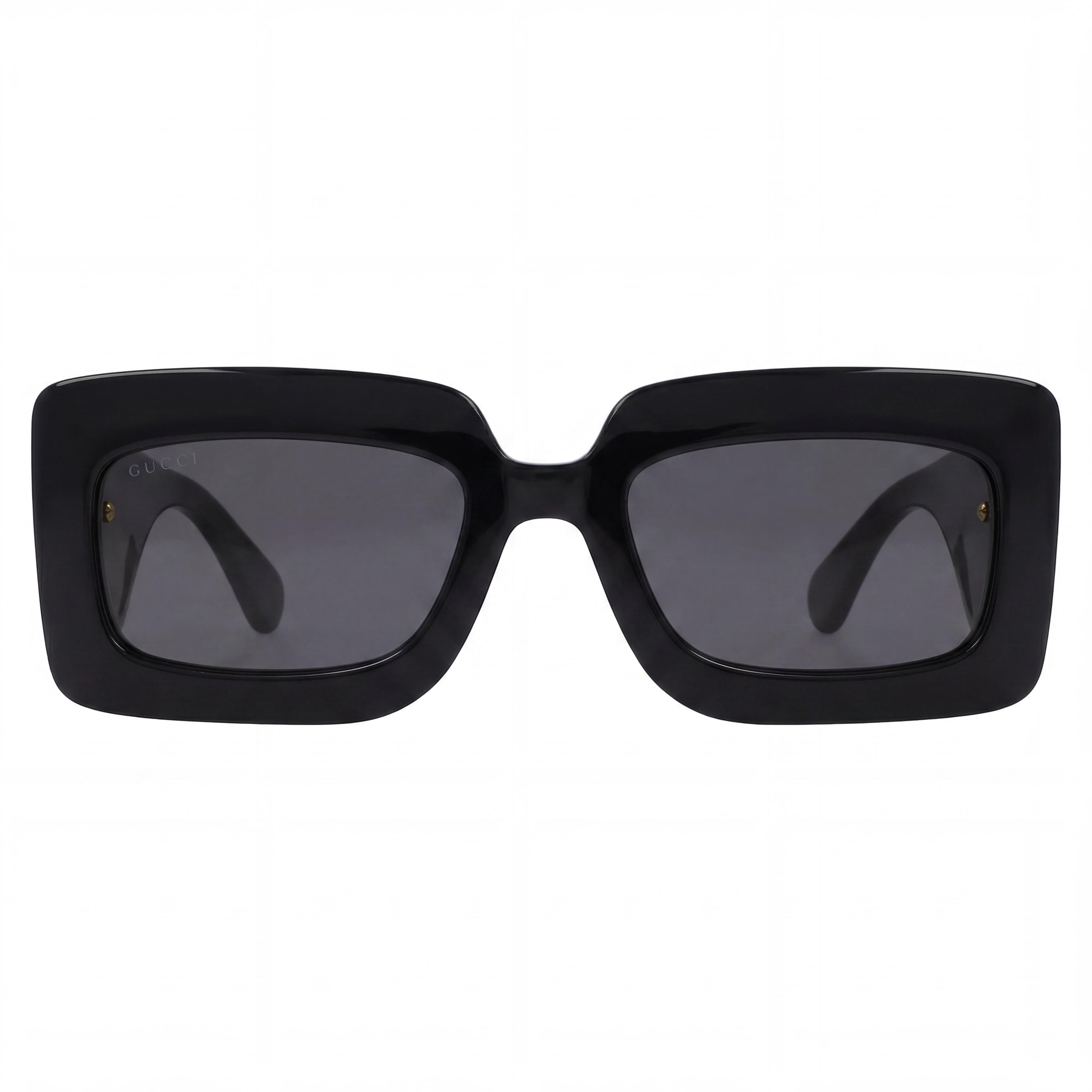 Gucci GG0811S Women's Rectangle Black Frame Grey Lens 53mm UV Protection Sunglasses, Photo 2