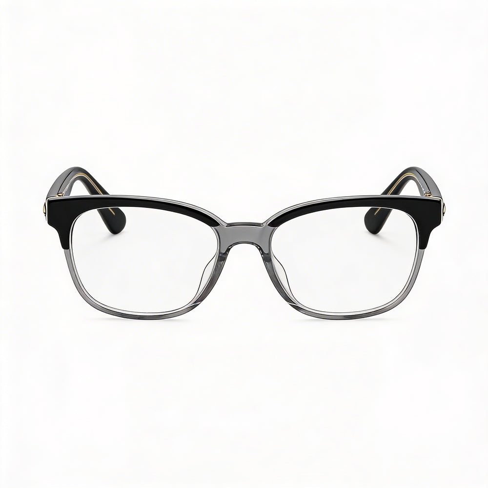 kate spade new york Carolanne Acetate Frame Eyeglasses Black Gray with Clear Lenses 51mm