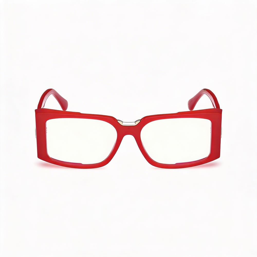 MaxMara Mm5157-b Unisex Shiny Light Red Blue Filter Plastic Frame Shiny Red Lenses 54mm