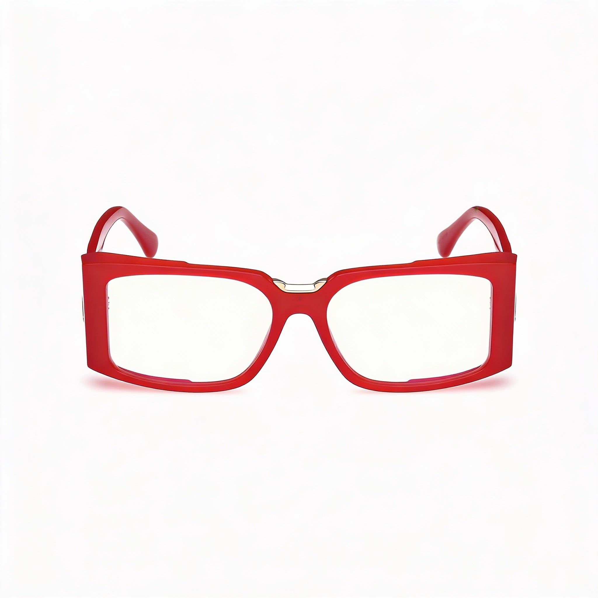 MaxMara Mm5157-b Unisex Shiny Light Red Blue Filter Plastic Frame Shiny Red Lenses 54mm, Photo 1