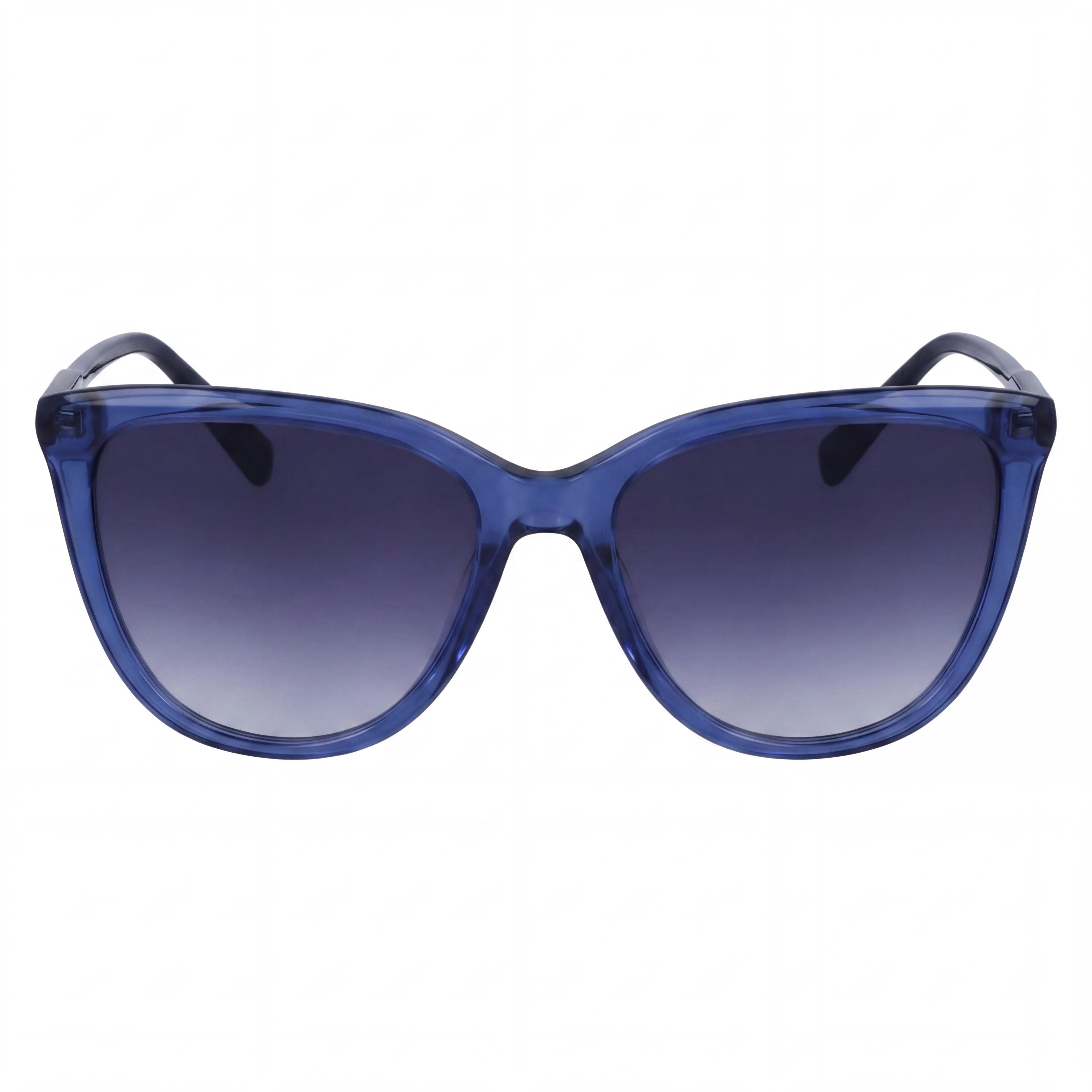 Gafas de sol Longchamp Modern Unisex con montura de acetato azul, lentes de policarbonato con protección UV y 56mm de ancho de lente, Photo 2