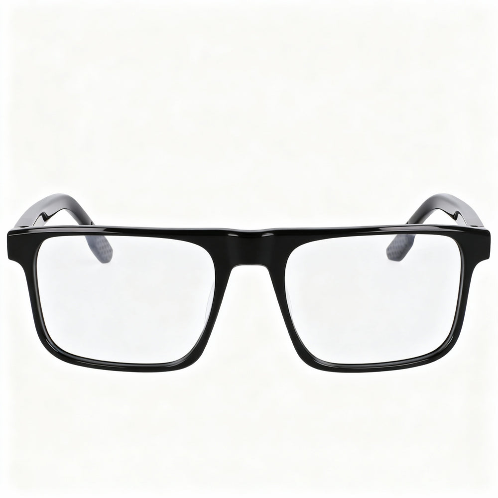 Nike 7161 Unisex Modern Style Plastic Full-Rim Square Eyeglasses Black Lens 54mm Bridge 18mm Temple 145mm