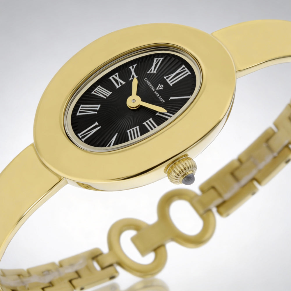 Reloj de cuarzo para mujer Anora CV4335 de Christian Van Sant con caja y pulsera de acero inoxidable negro y resistente al agua hasta 30 m.