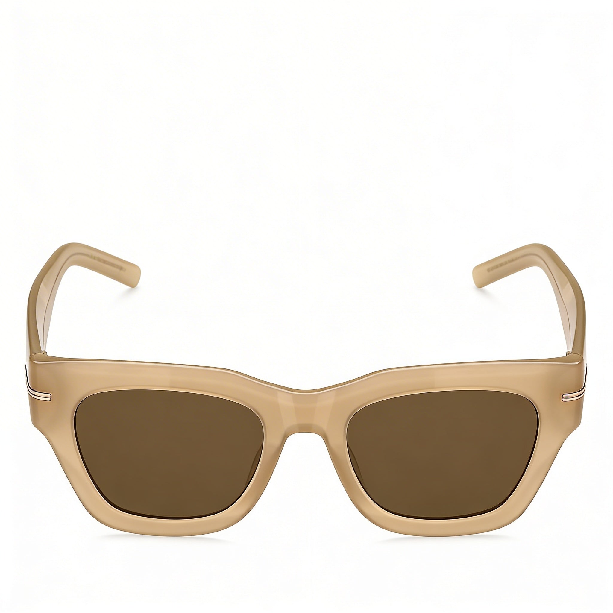 Hugo Boss Contemporary Women's Acetate Frame Polycarbonate Lens UV Protection Sunglasses, Beige, 51mm, Photo 2