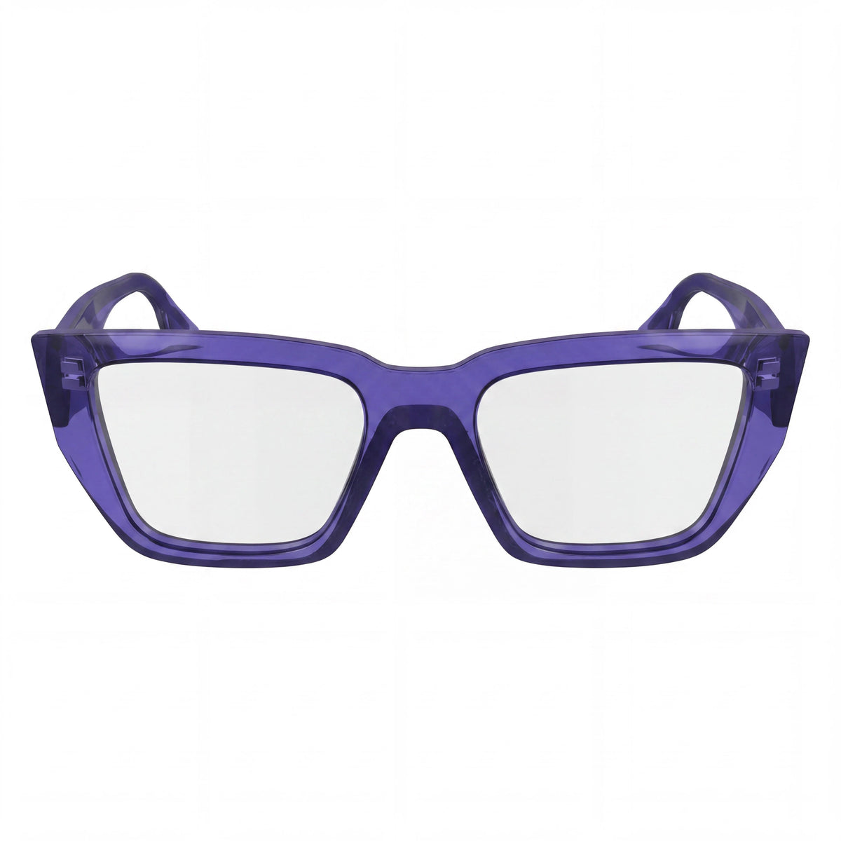 Gafas de sol KARL LAGERFELD modernas para mujer con montura de plástico inyectado violeta, lentes de policarbonato violeta y protección UV 52-19-52, Photo 2