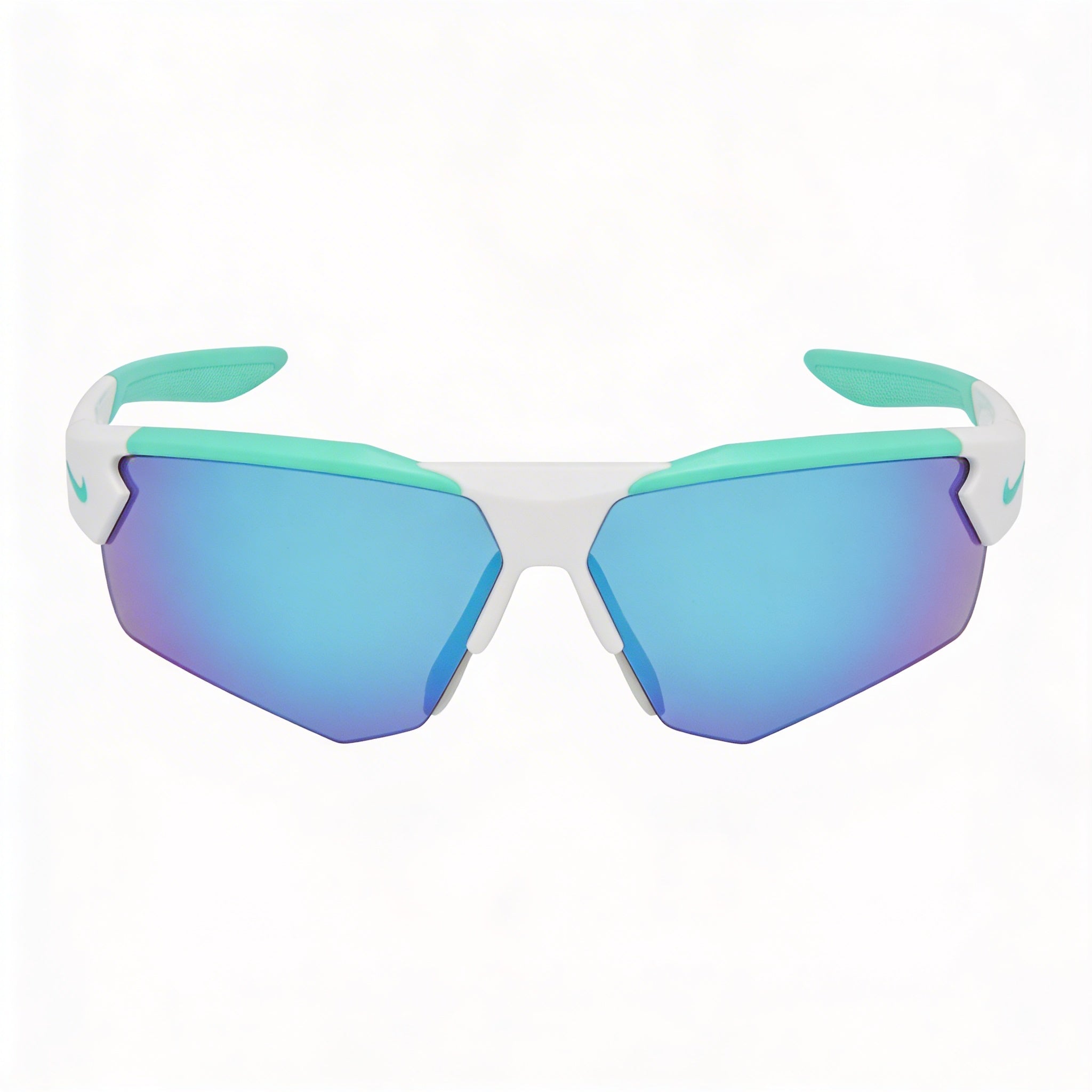 Nike CLOAK DUO EV24036 Unisex Plastic Matte Light Silver Frame, Grey Green Mirror Non-Polarized Lenses, 100% UV 71-09-130, Photo 2