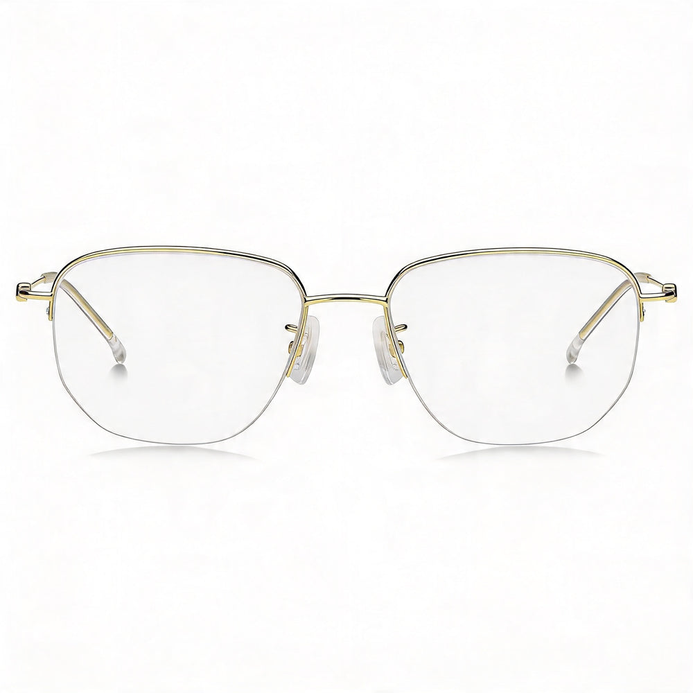 Gafas de sol informales unisex Hugo Boss, aleación de acero dorado, lentes de policarbonato no polarizadas, ancho de lente de 54 mm, puente de 18 mm