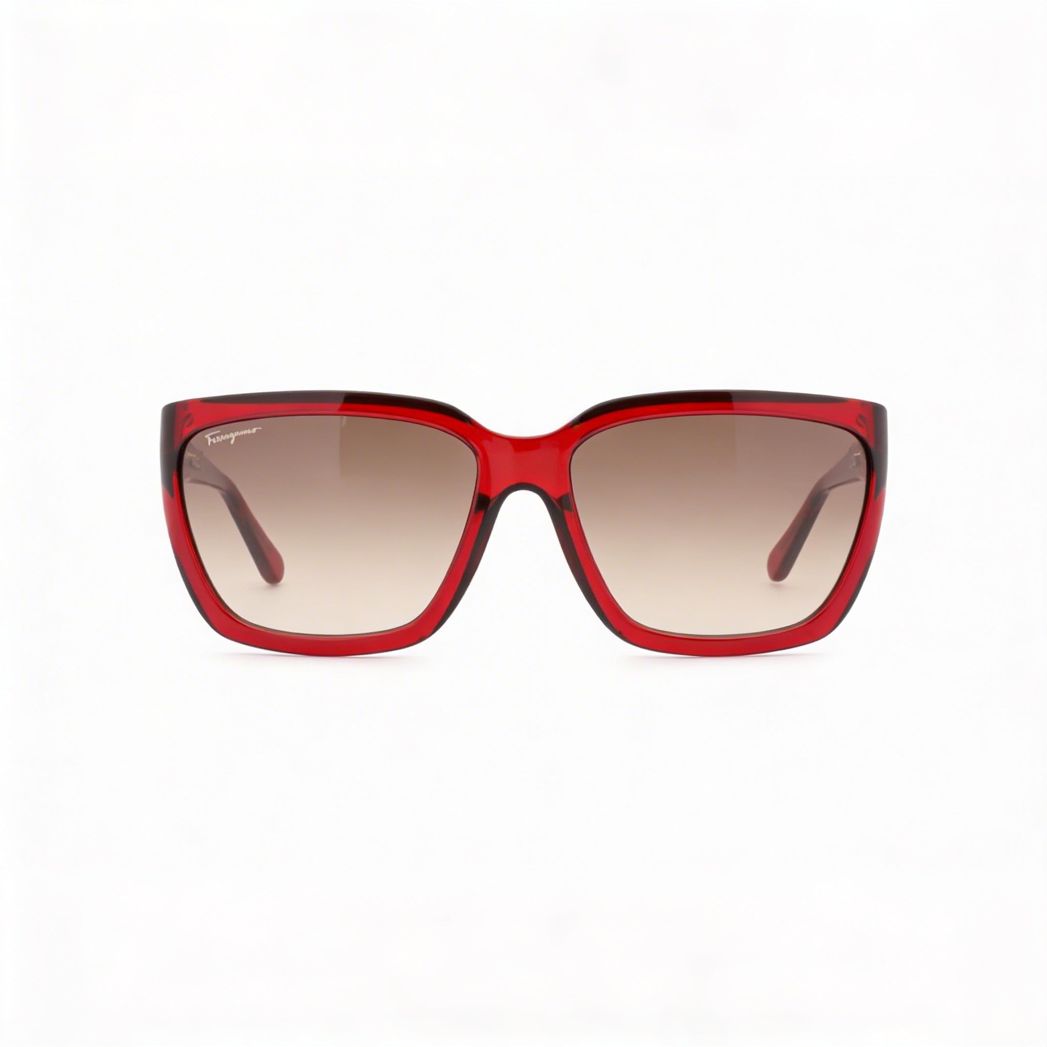 Salvatore Ferragamo SF1018S Women's Rectangular Crystal Wine Grey Lens 100% UV Protection Sunglasses 59mm, Photo 2