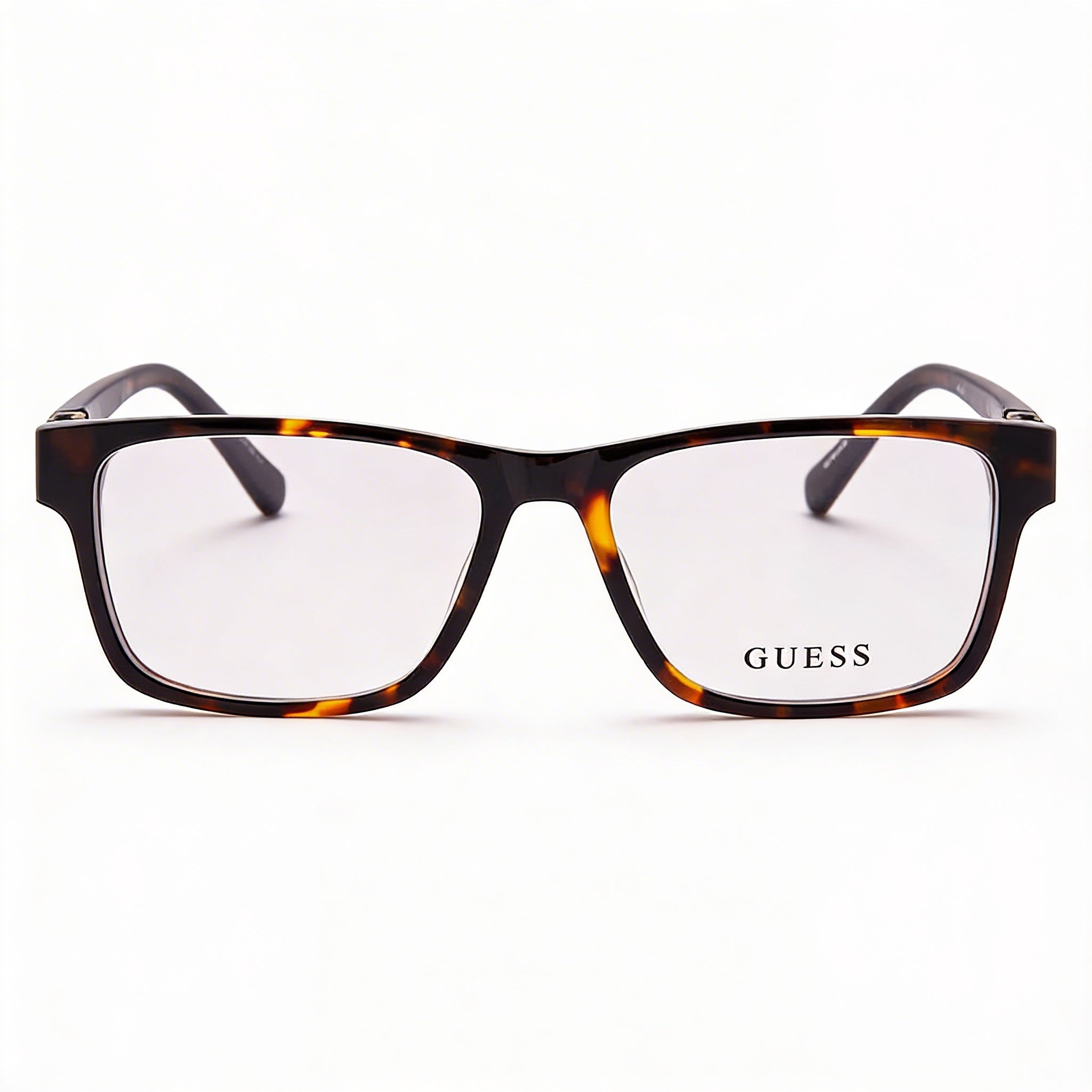 Gafas GUESS Gu50018 de diseño para hombre, montura de plástico color Havana oscuro con lentes de policarbonato de 52 mm, Photo 2