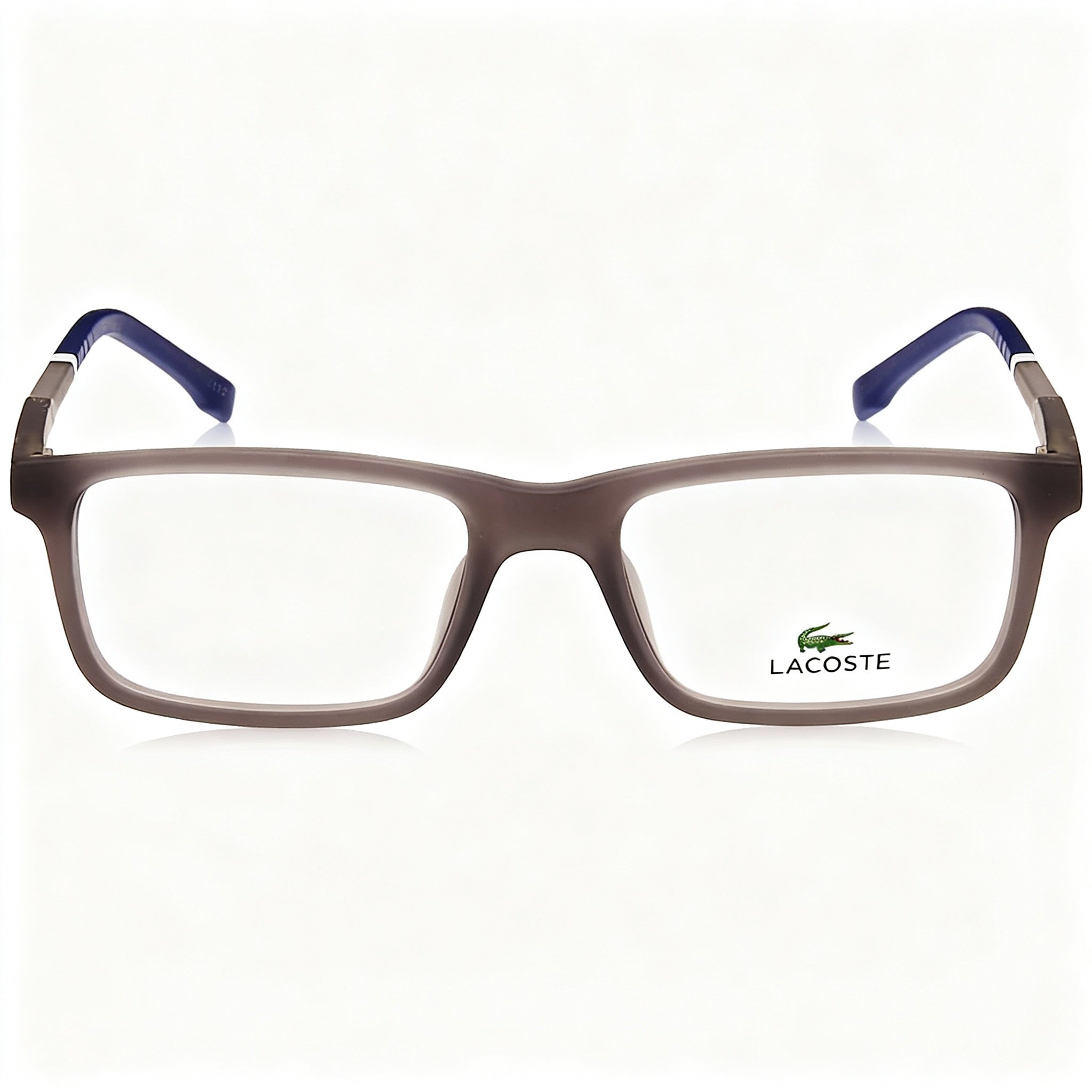 Lacoste L3646 Modern Classic Unisex Eyeglasses with Injected Matte Grey Frame, Non-Polarized 49mm