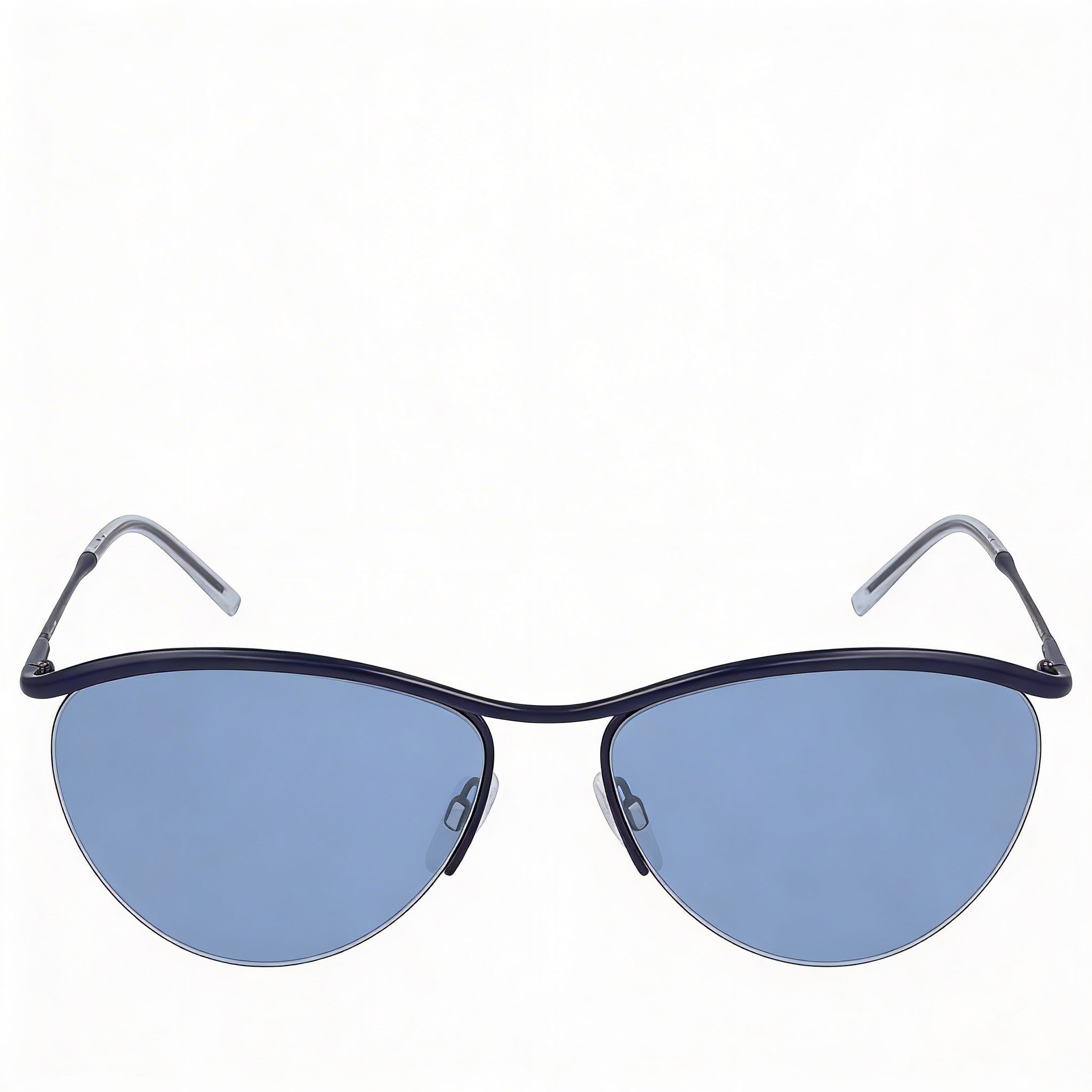 Gafas de sol DKNY Dk107s para mujer, estilo ojo de gato, con protección UV, sin polarizar, montura azul marino y lentes azules de 56 mm, Photo 2