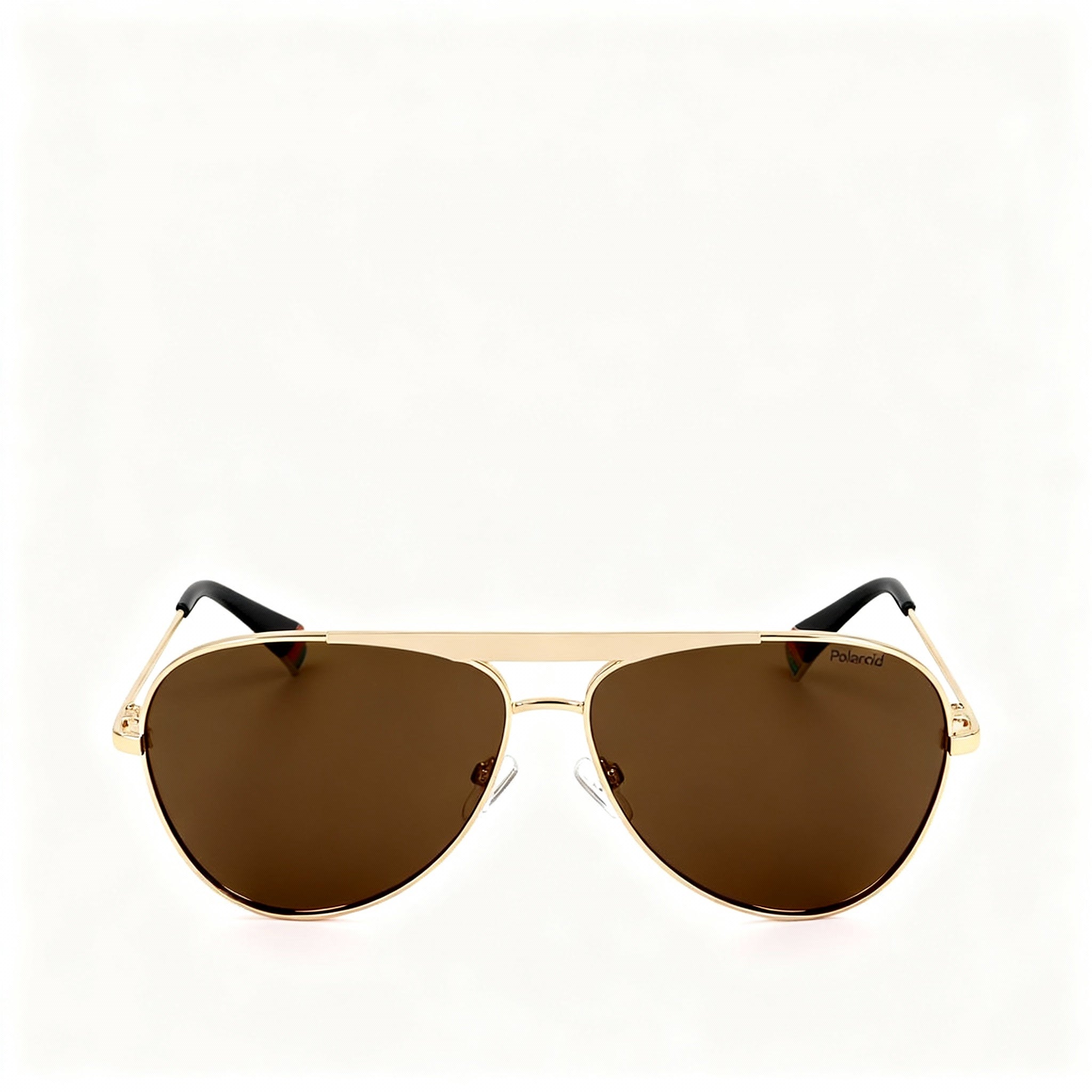 Polaroid Modern Women's Gold Ivory Stainless Steel Non-Polarized UV Protected Sunglasses 61-12-145