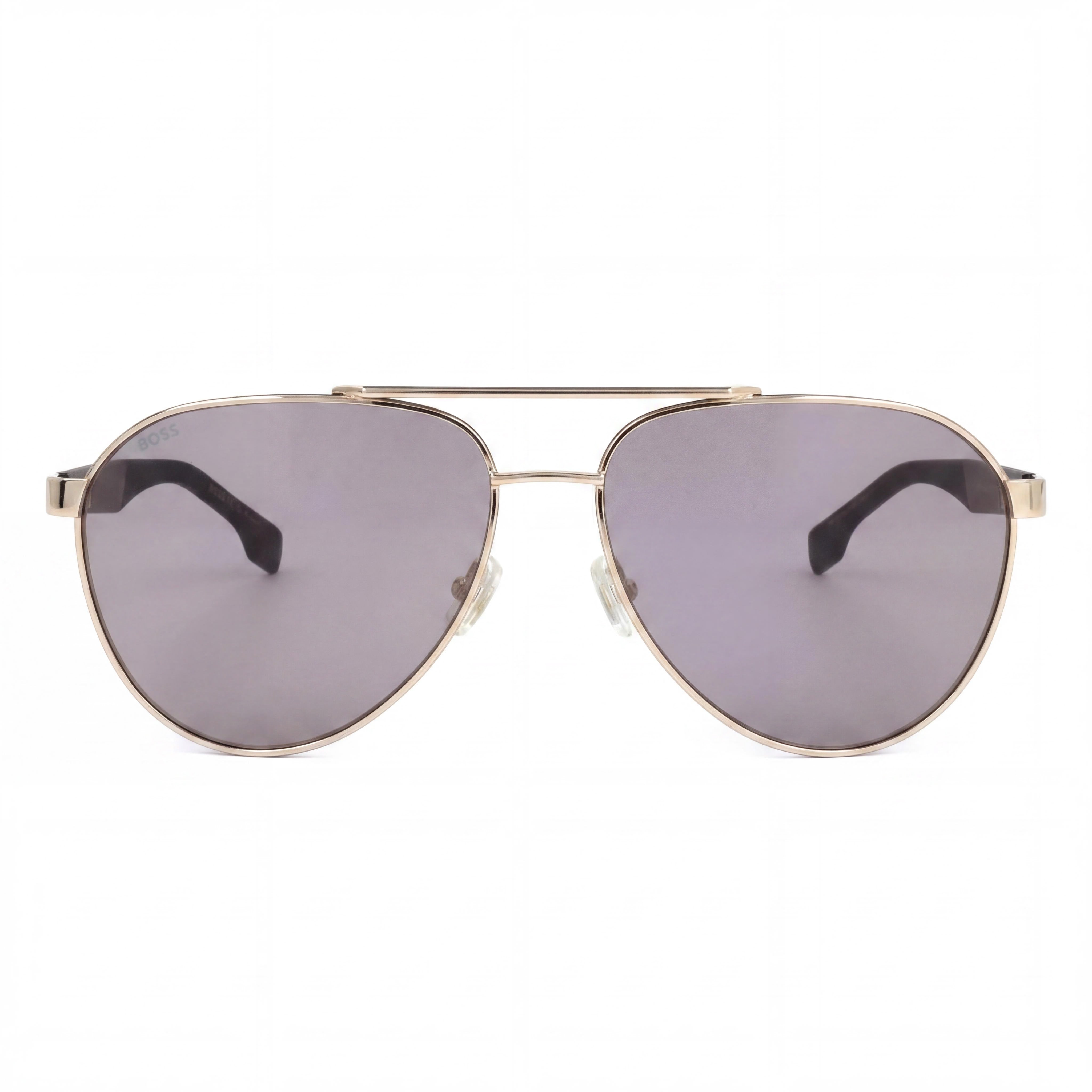 Hugo Boss Modern Unisex Gold Black Alloy Steel Yellow Blue Shaded UV Protected Sunglasses 60mm, Photo 2