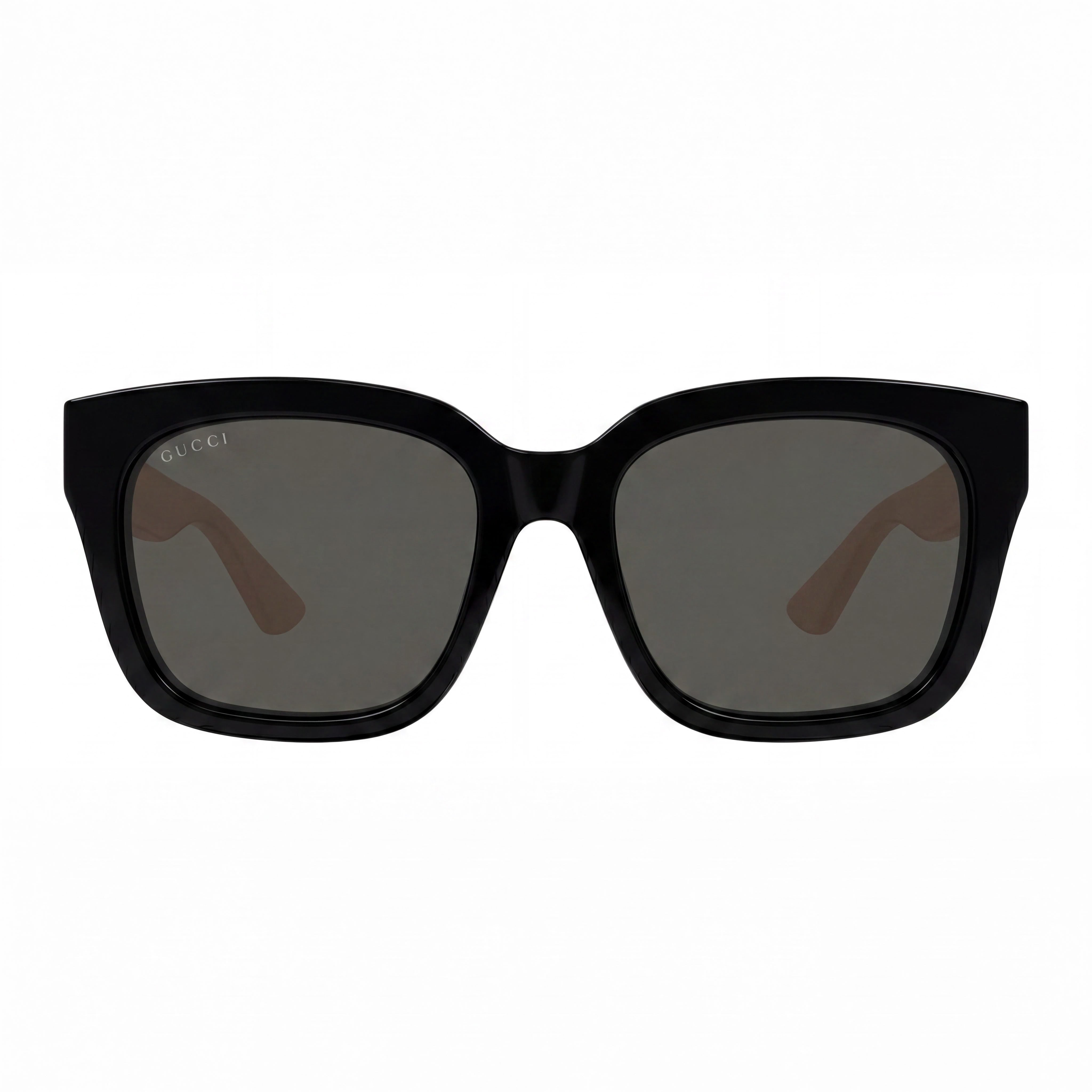 Gafas de sol Gucci Modern Unisex de plástico no polarizadas, montura blanca y negra, lente negra, 54 mm, Photo 2