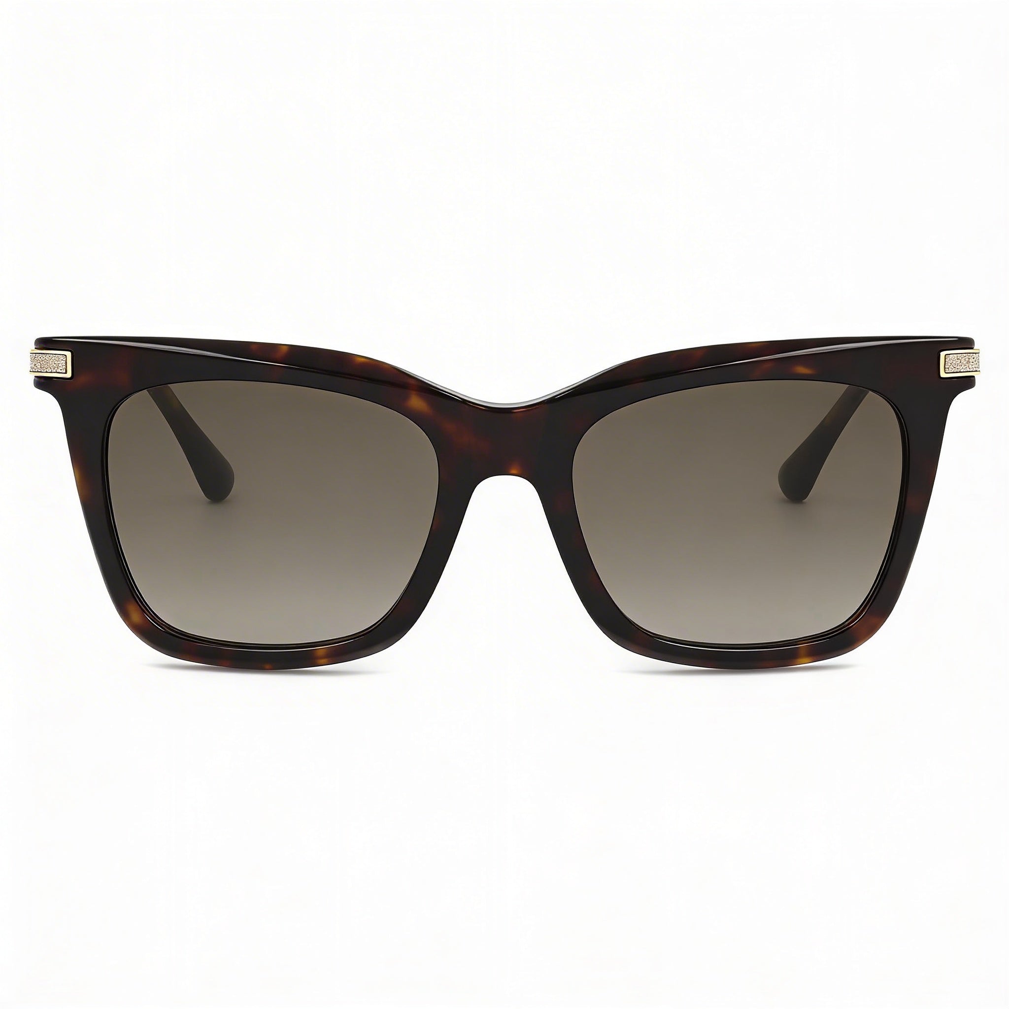 Gafas de sol clásicas Jimmy Choo para mujer, montura de acetato marrón habana degradado, lentes degradadas marrones, 100 % protección UV, 52 mm, Photo 2