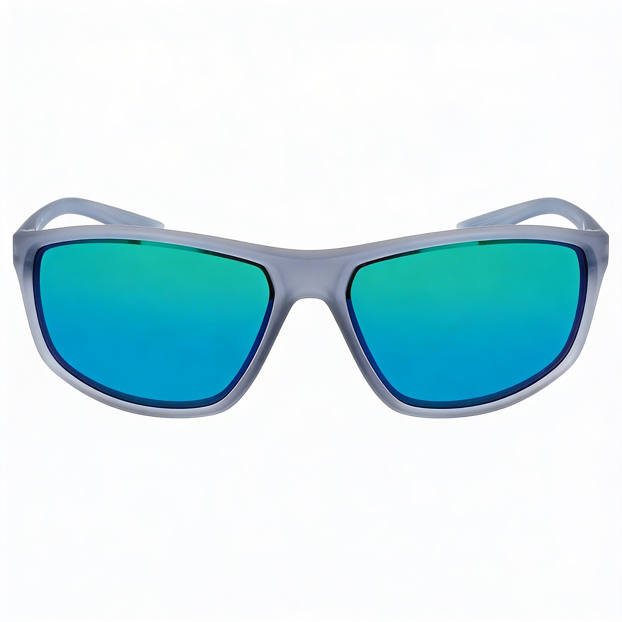 Nike Adrenaline M EV1113 Unisex Matte Wolf Grey Nylon Wrap Green Mirror Non-Polarized 100% UV Sunglasses 66mm, Photo 2