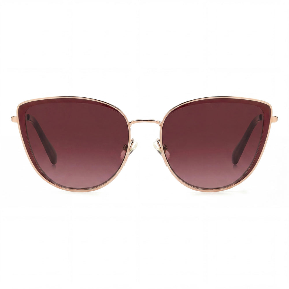 kate spade new york Classic Unisex Red Gold Pink Stainless Steel UV Protection Sunglasses 56-17-140