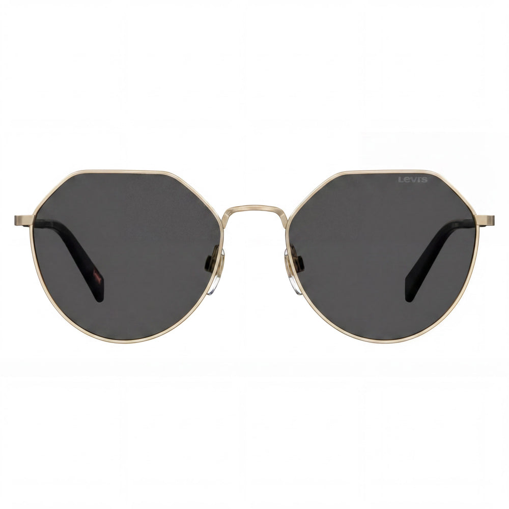 Gafas de sol octogonales Levi's Lv 1020/S para mujer de acero inoxidable dorado no polarizadas con protección UV de 57 mm