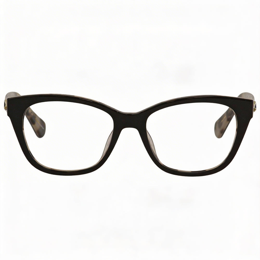 kate spade new york Carolan Women's Black Pink Havana Plastic Fashion Eyewear with Black Non- Lenses 50mm