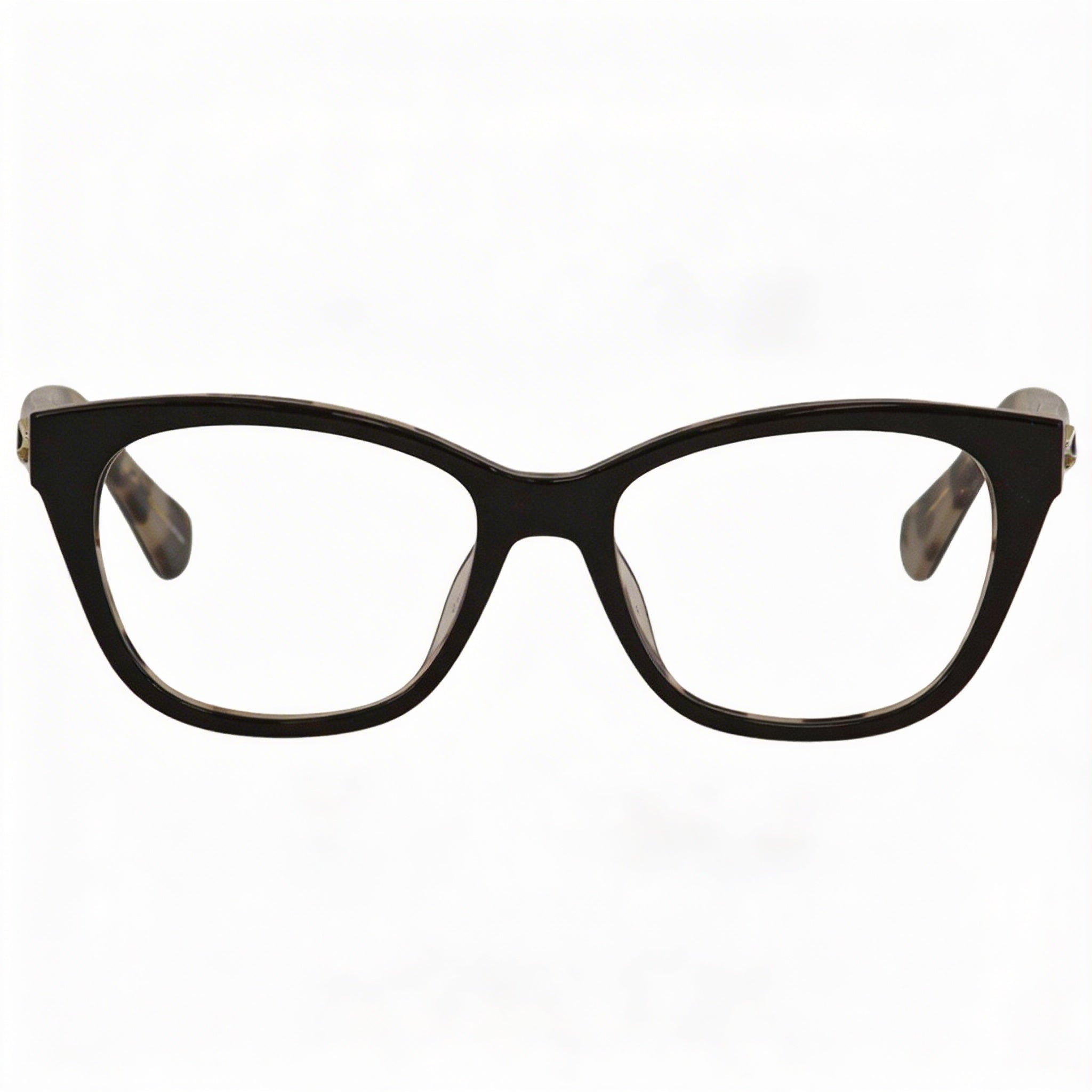 kate spade new york Carolan Women's Black Pink Havana Plastic Fashion Eyewear with Black Non- Lenses 50mm, Photo 2