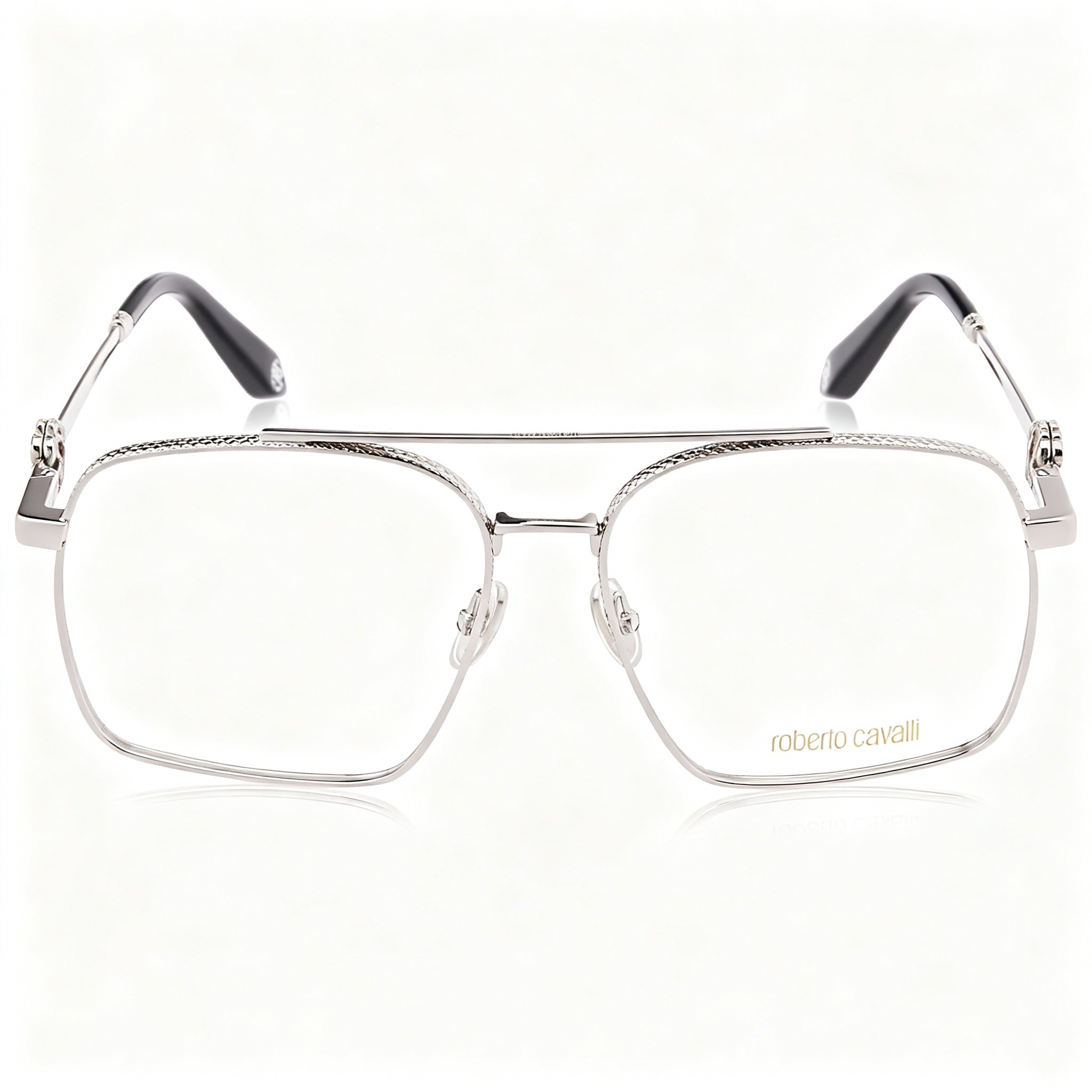Gafas de sol unisex modernas Just Cavalli de metal en oro rosa y negro, no polarizadas, 58 mm, Photo 2