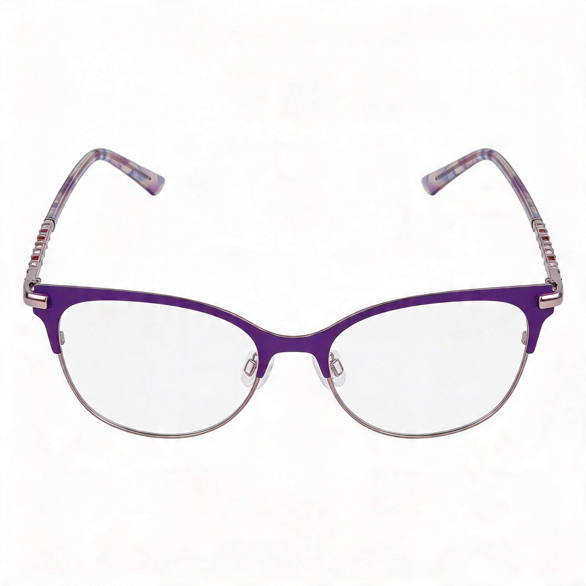 Gafas para hombre bebe Bb5224, montura de metal morada, lentes transparentes de policarbonato de 52 mm, Photo 2