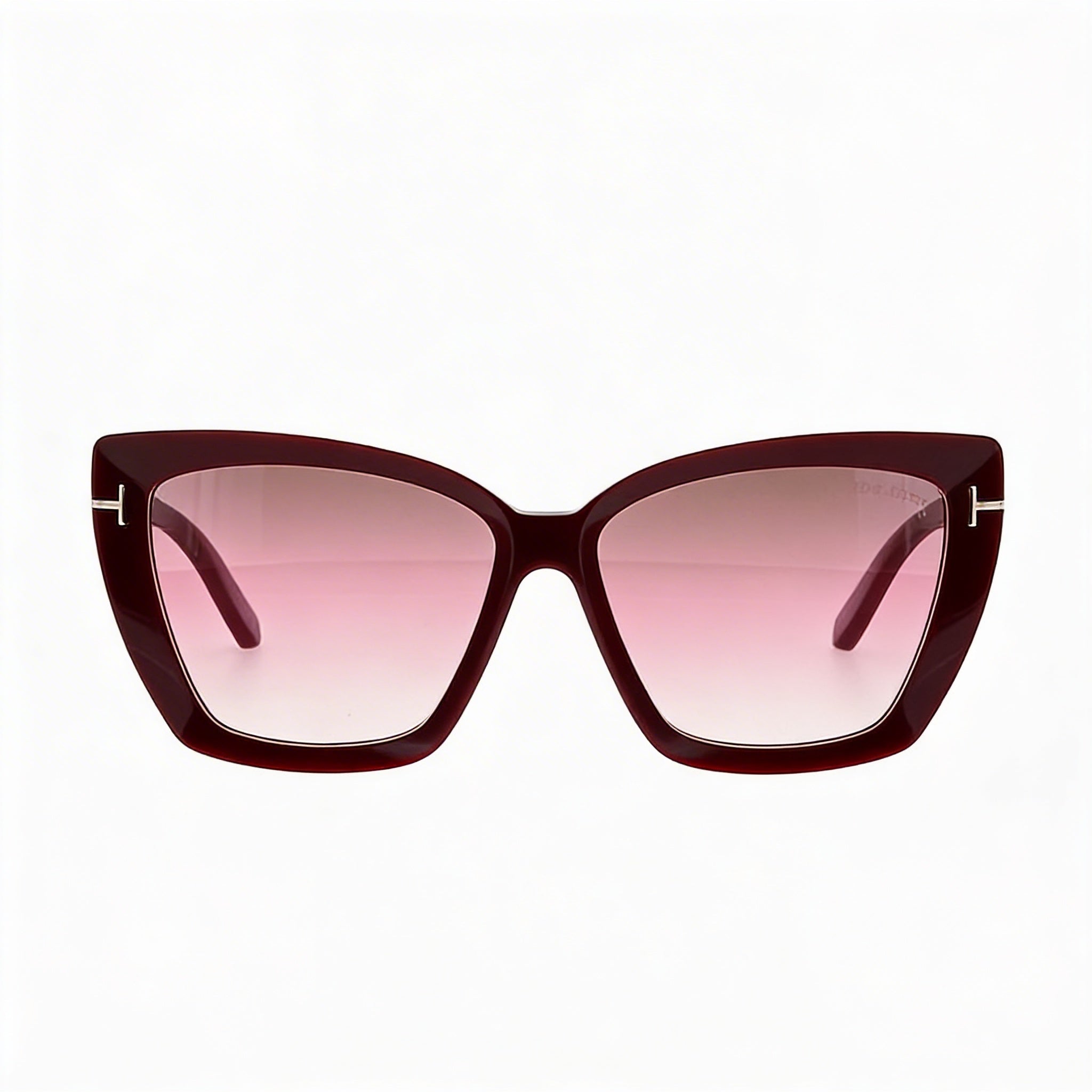 Tom Ford Classic Women's Injected Burgundy Brown Rose Shaded Frame Brown Rose Shaded Lens 100% UV 57mm, Photo 2