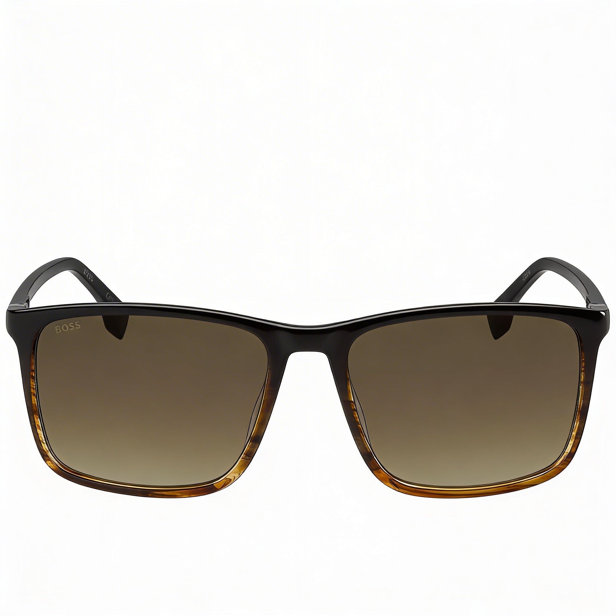 Hugo Boss INTERNATIONAL Men's Sunglasses, Acetate Brown Horn Frame, Brown Horn Lenses, UV Protection, 56mm, Photo 2