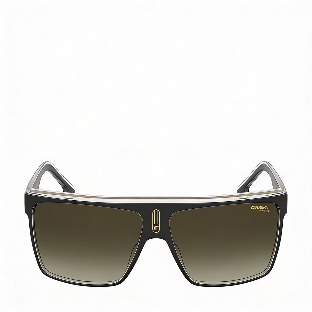 Gafas de sol Carrera Carrera 22/N para hombre, de poliamida, color negro, dorado y marrón, con degradado marrón y protección UV, 63 mm