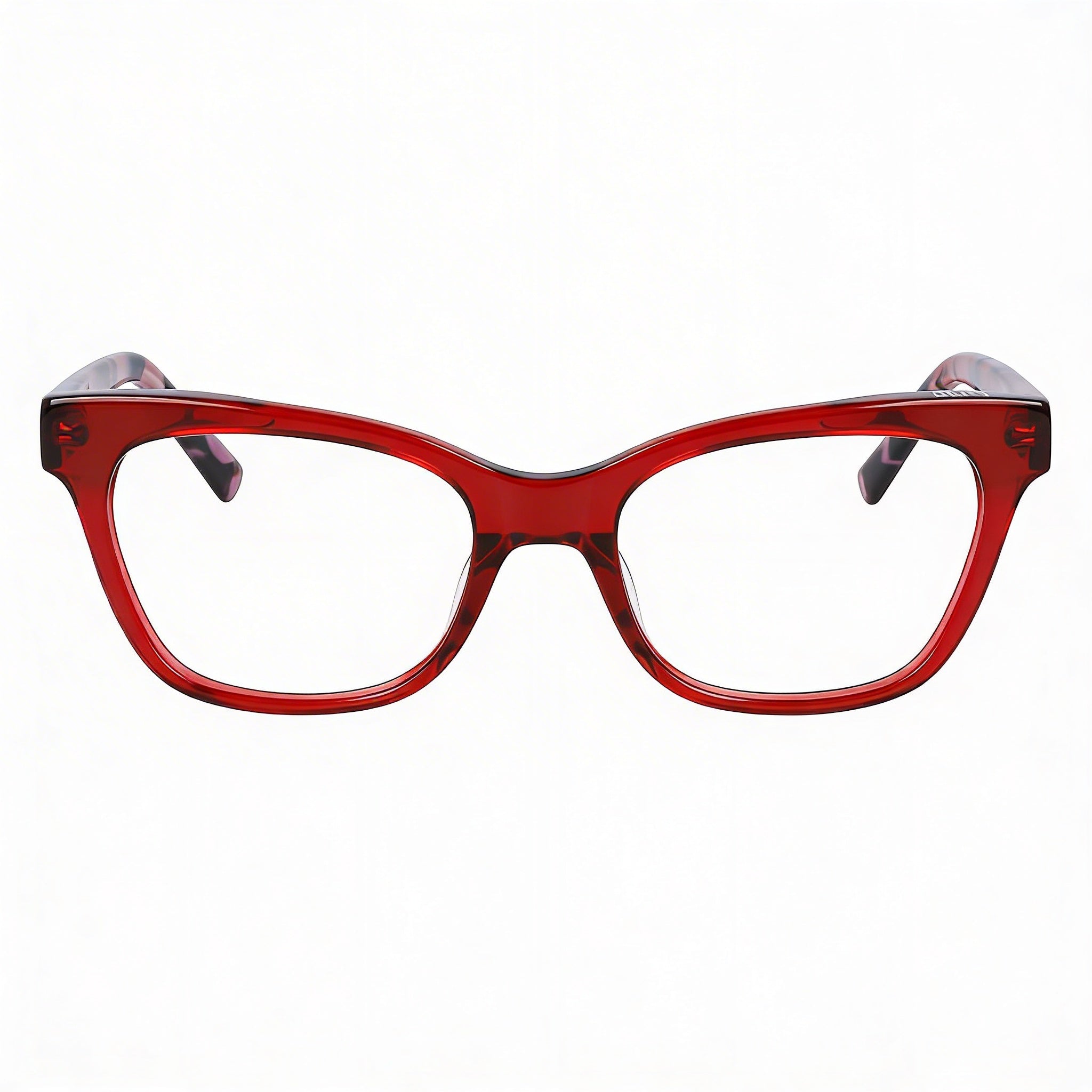 DKNY Dk5053 Unisex Crystal Red Acetate Eyeglasses | Polycarbonate Lenses | 51mm Lens Width | 18mm Bridge | 140mm Temple Length, Photo 2