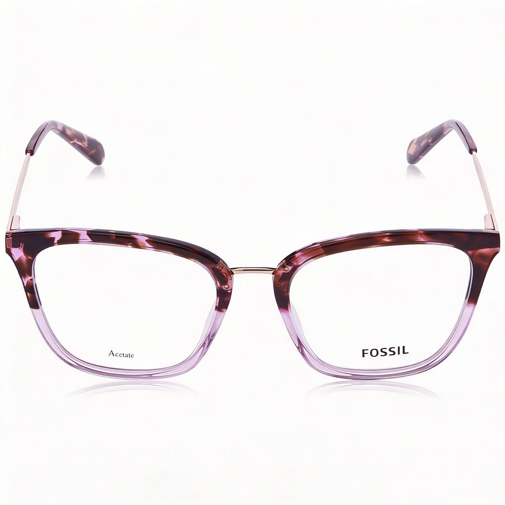 Gafas de plástico rectangulares Fossil Fos 7159 para mujer con lentes transparentes 53/19