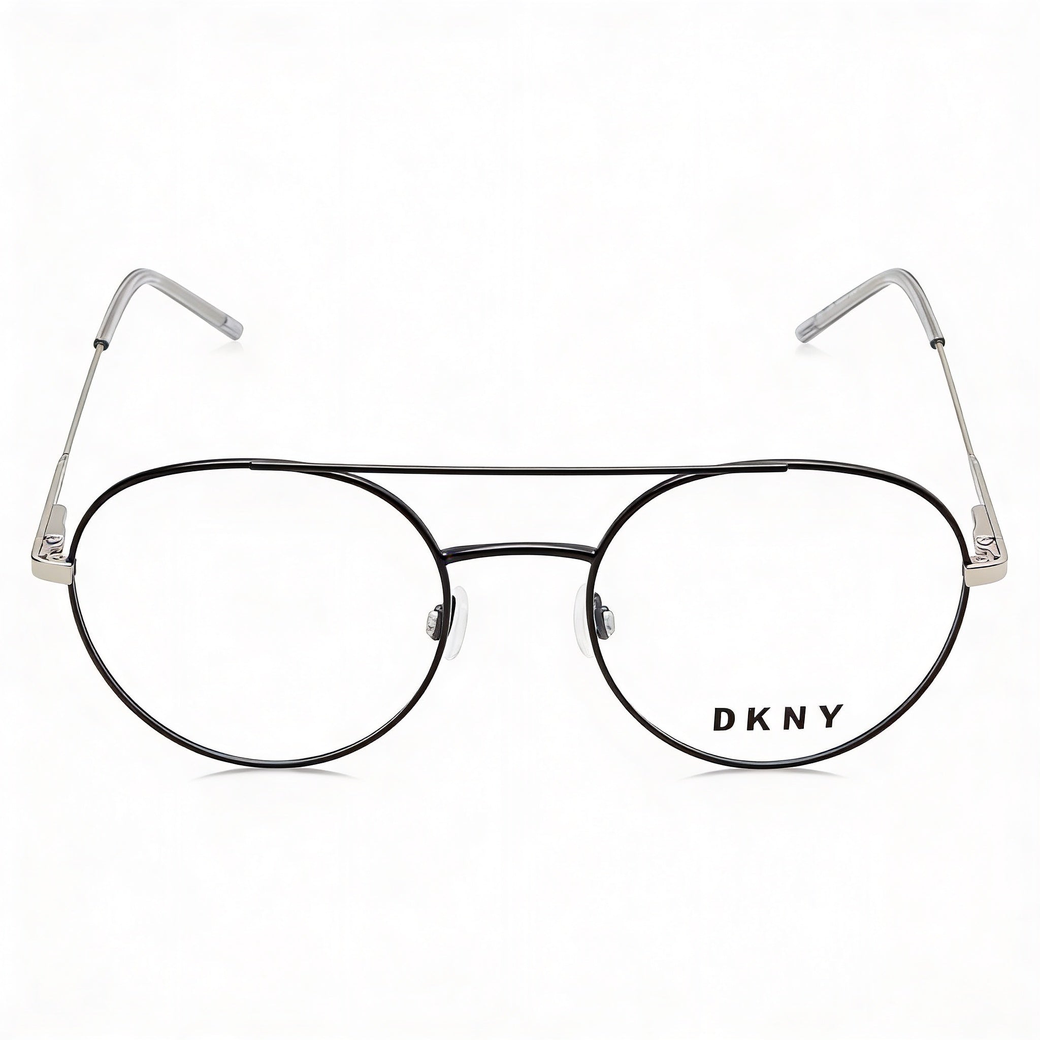 Gafas DKNY Modern DK1025 46827 para mujer, de aleación de acero, color negro y plateado, con lentes de policarbonato de 51 mm, Photo 2