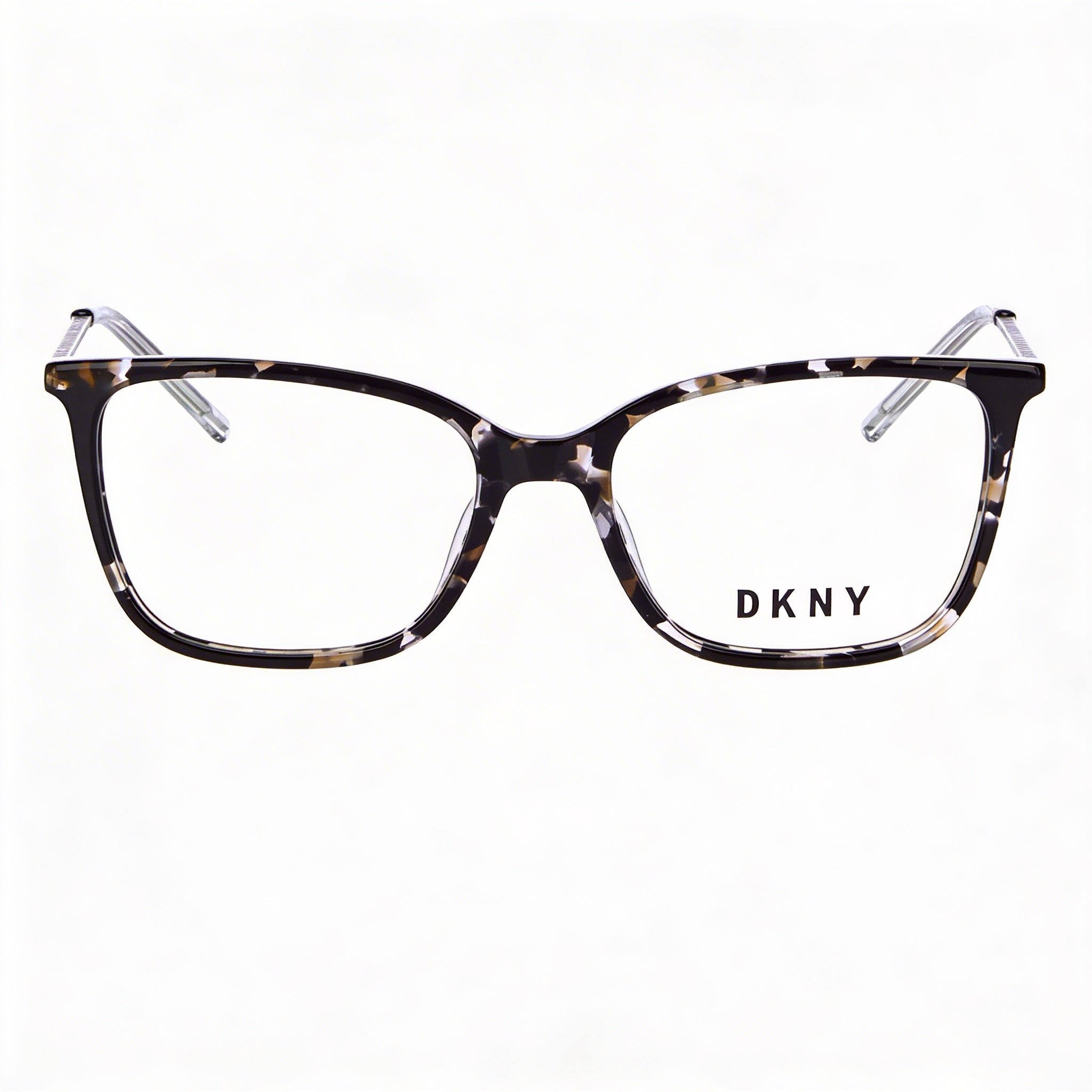 DKNY Dk7008 Unisex Eyeglasses featuring a Black Tortoise Alloy Steel Frame and Polycarbonate Non-Polarized Lenses 52mm, Photo 1