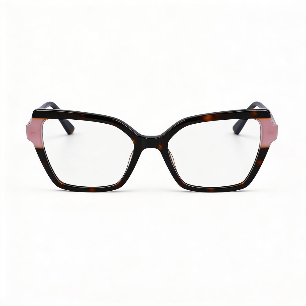 Gafas de sol para mujer KARL LAGERFELD de acetato moderno de color carey oscuro rosado sin polarizar de 53 mm