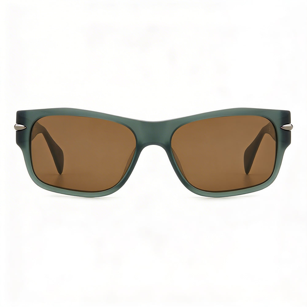 Rag & Bone Casual para hombre, armazón de acetato de cristal, lentes verdes no polarizadas 55-17-145