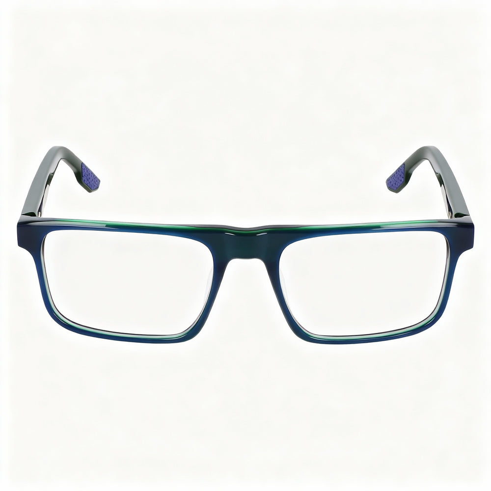 Nike 7161 Men's Acetate Frame Eyeglasses, Navy Tri-laminate, Non-Polarized Lenses, 54-18-145