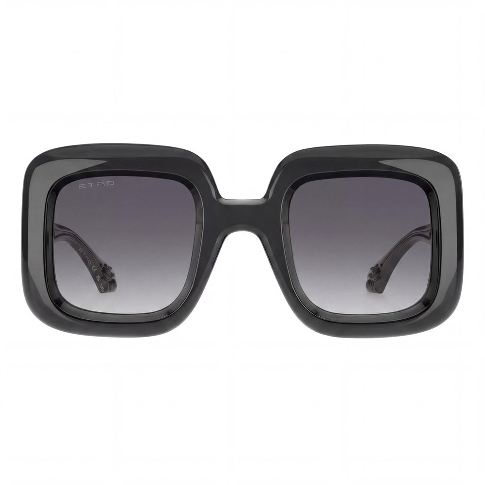 Etro Gafas de sol casuales para mujer, de poliamida gris, sin polarizar, gris oscuro sombreado, 48-29-145 mm