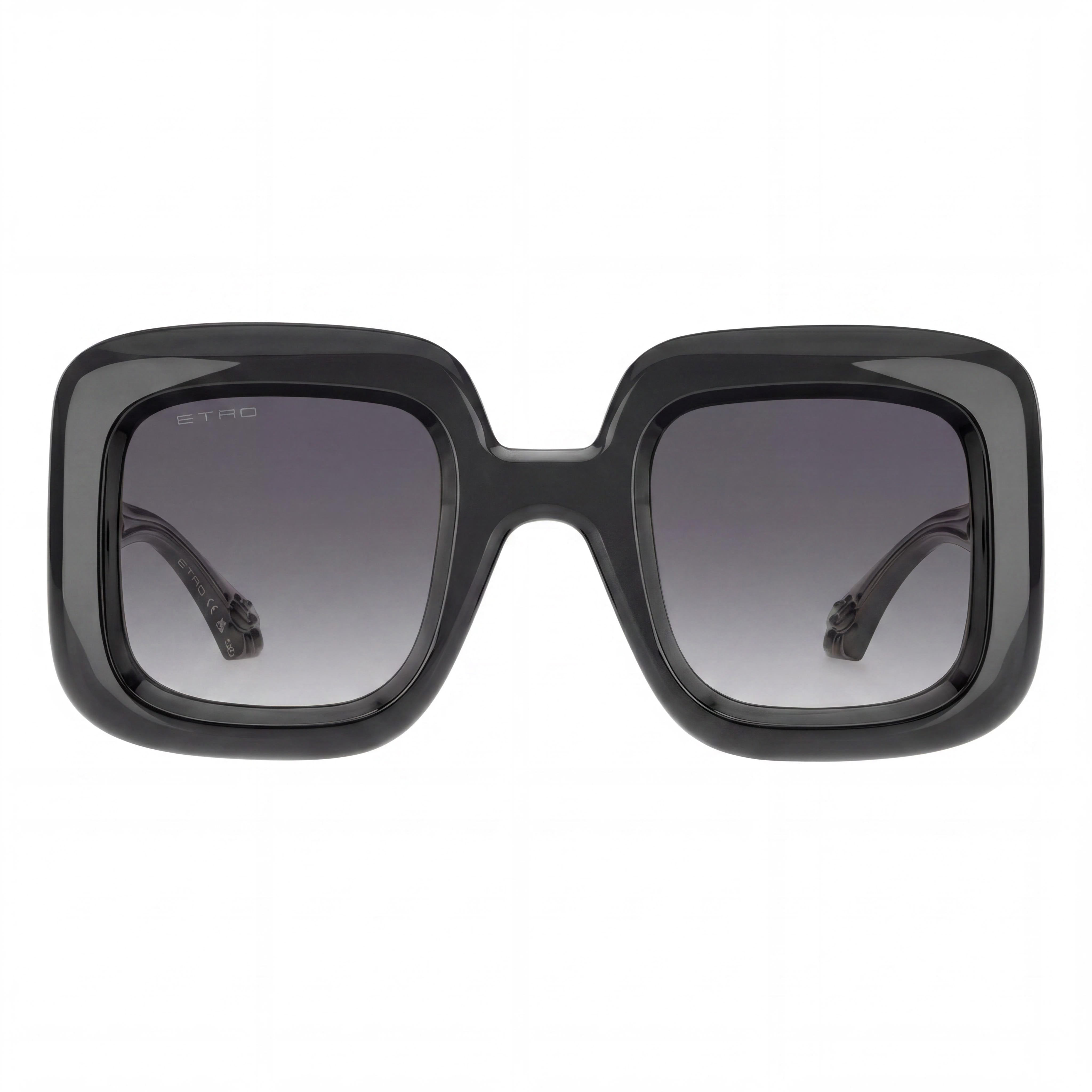 Etro Casual Women's Grey Polyamide Frame Non-Polarized Dark Grey Shaded Sunglasses 48-29-145mm, Photo 2