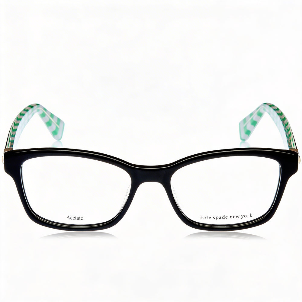 Kate Spade New York Modern Women's Black Acetate Frame Optical Eyeglasses 50mm Lens, 16mm Bridge, 140mm Temple