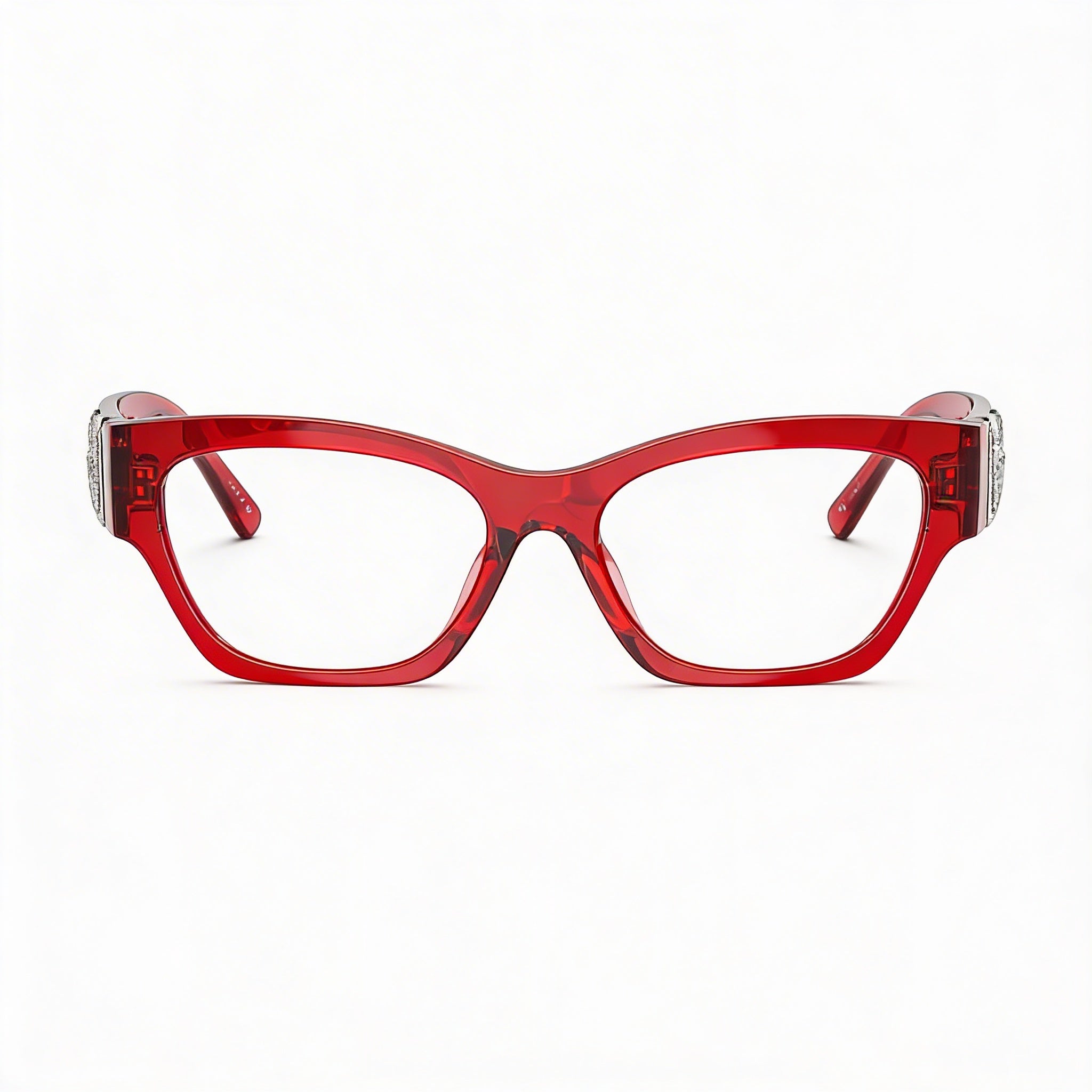 Versace Ve 3367 U Women's Red Transparent Injected Eyewear 52mm, Photo 1