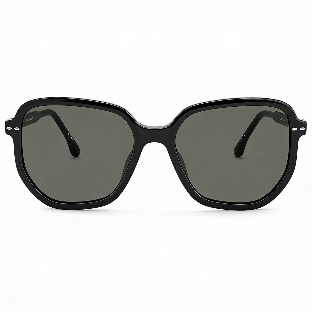 Gafas de sol Isabel Marant Modern para mujer, montura octogonal de acetato negro, policarbonato, protección UV, 57 mm