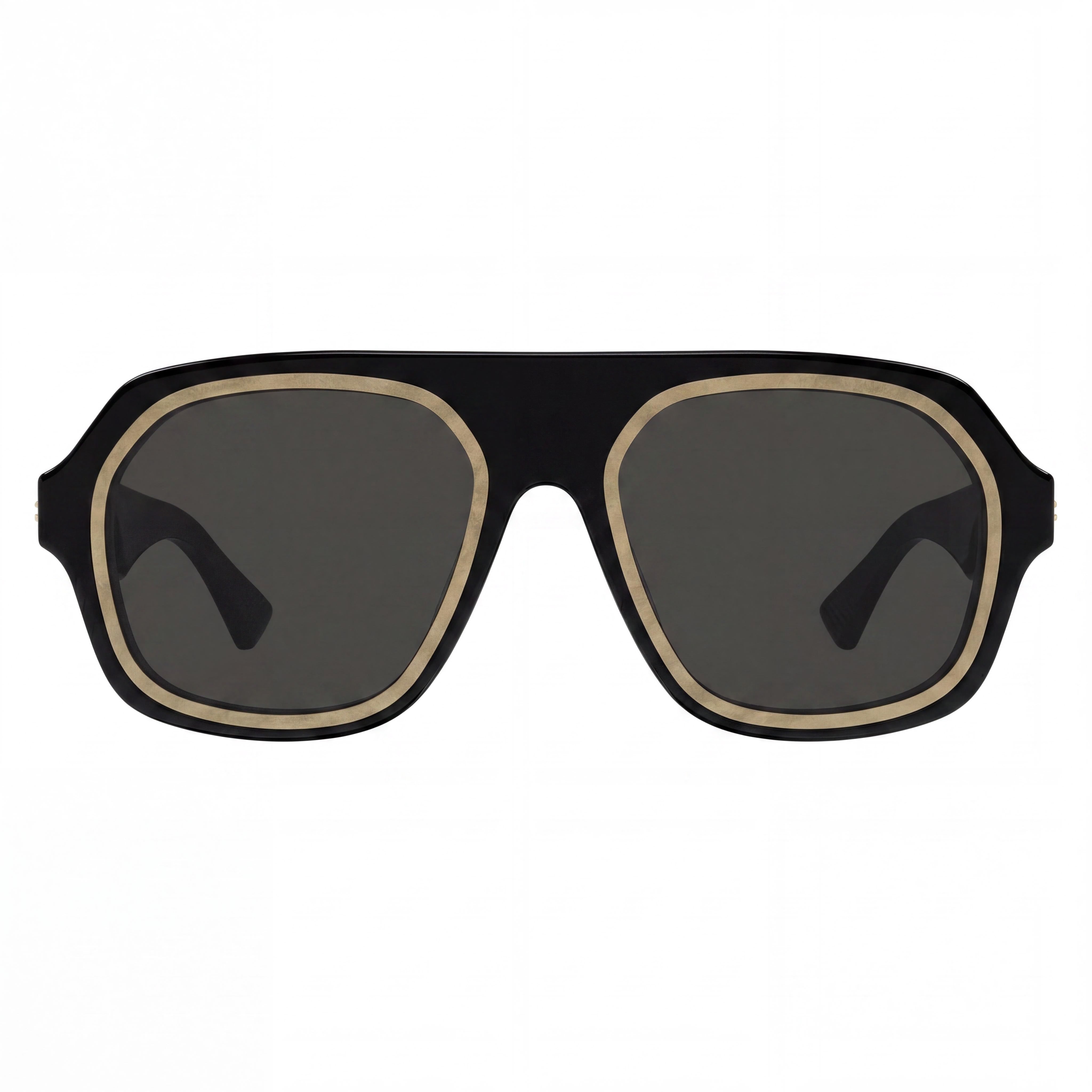 Bottega Veneta Men's Black Acetate Frame Sunglasses with Grey Non-Polarized Lenses and 100% UV Protection, Photo 2