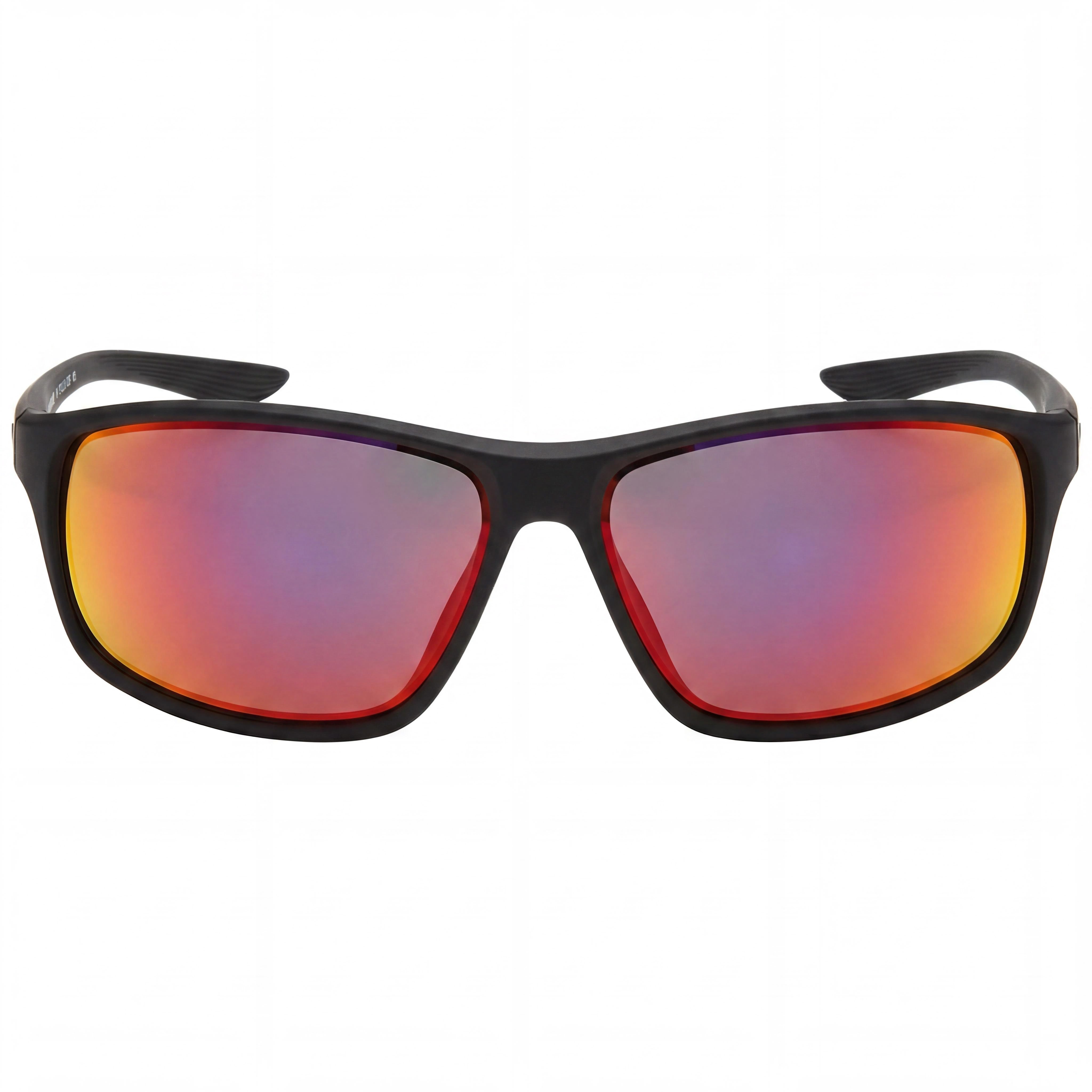 Nike Adrenaline M Unisex Plastic UV400 Non-Polarized Sunglasses Matte Black White Frame Grey Infrared Mirror Lens 66mm, Photo 2